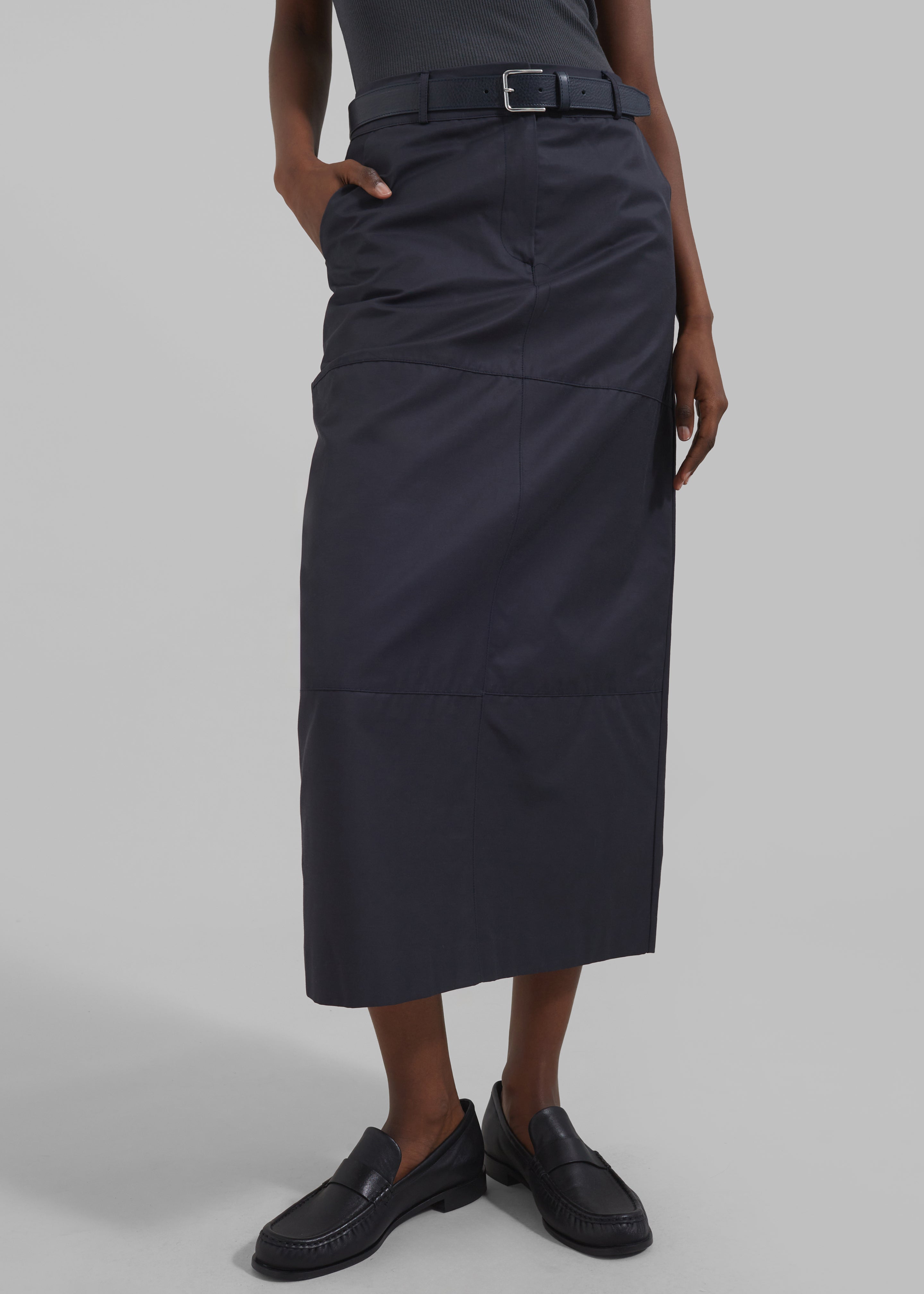 Dara Midi Skirt Navy Frankie Shop Europe