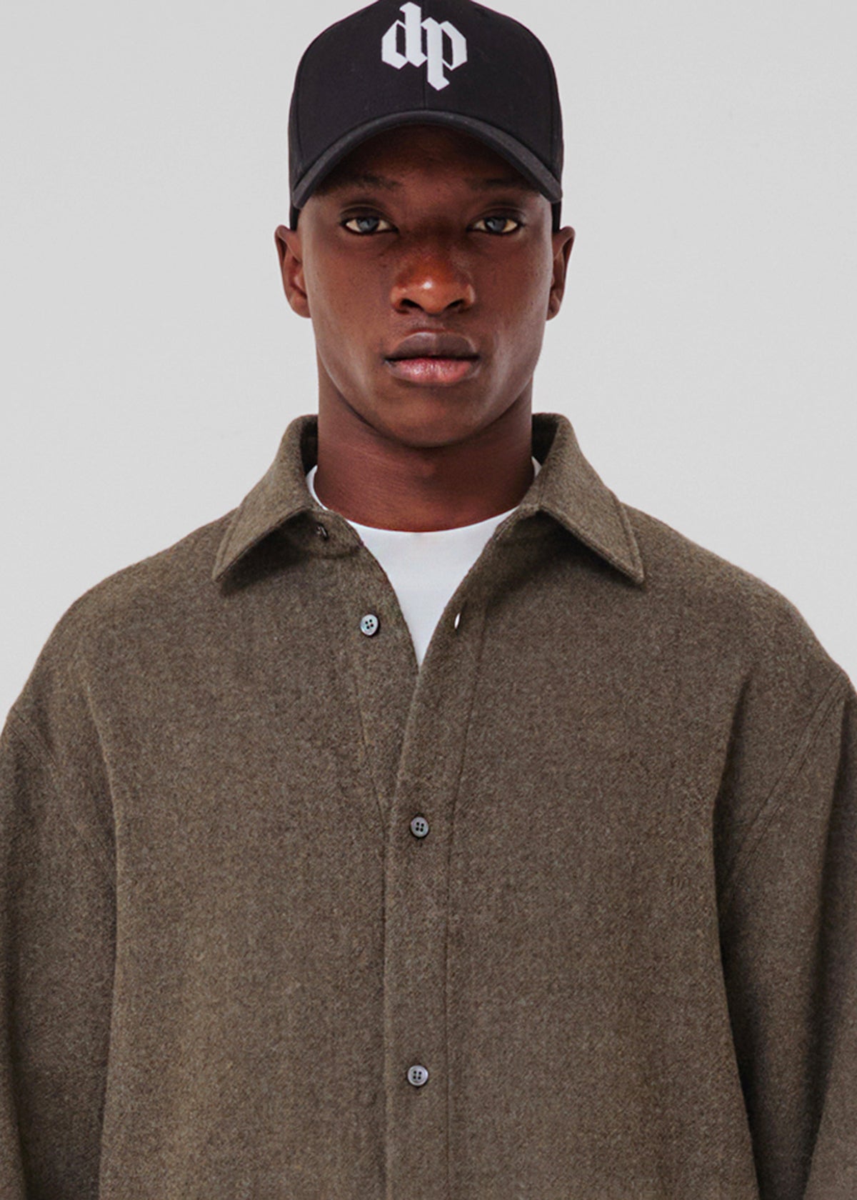 Darkpark Keanu Japanese Light Wool Shirt - Military Green - 3