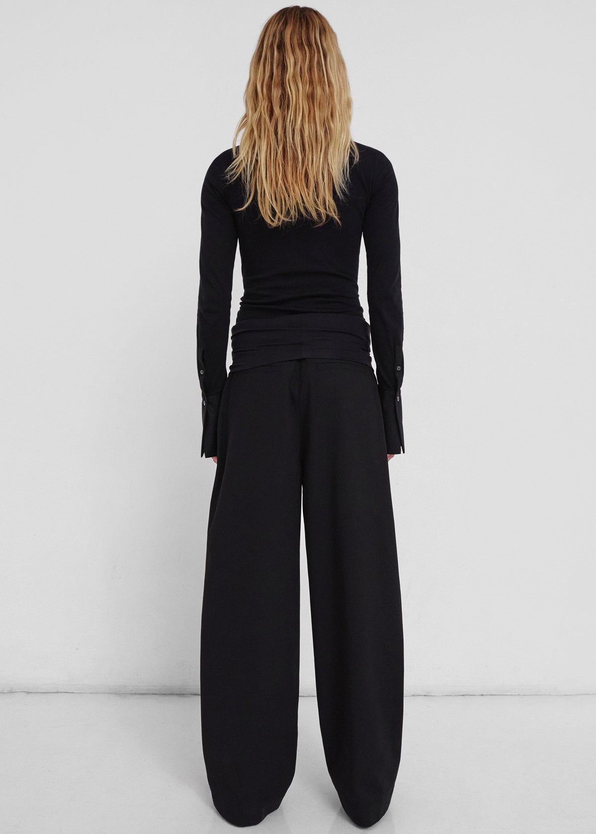 Darkpark Wendy Elastic Waist Wide Leg Trousers - Black - 6