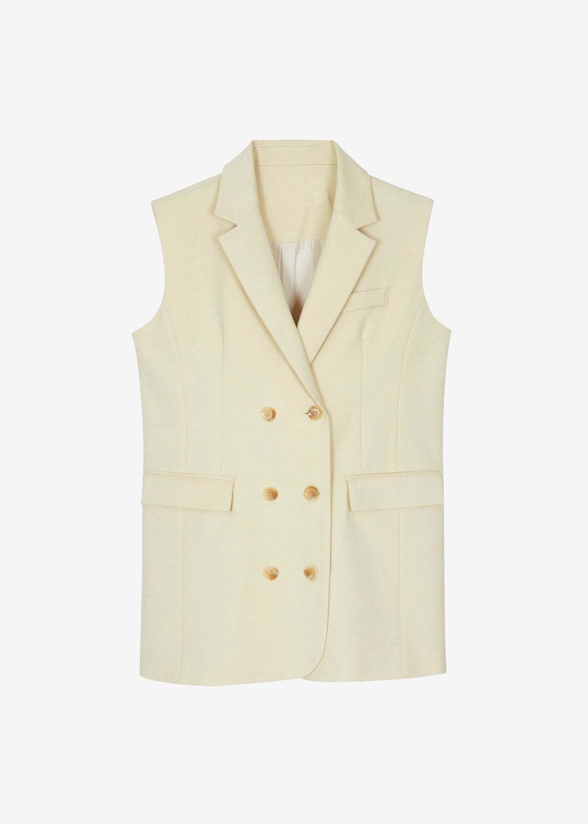 Daven Sleeveless Scarf Blazer - Cement - 8