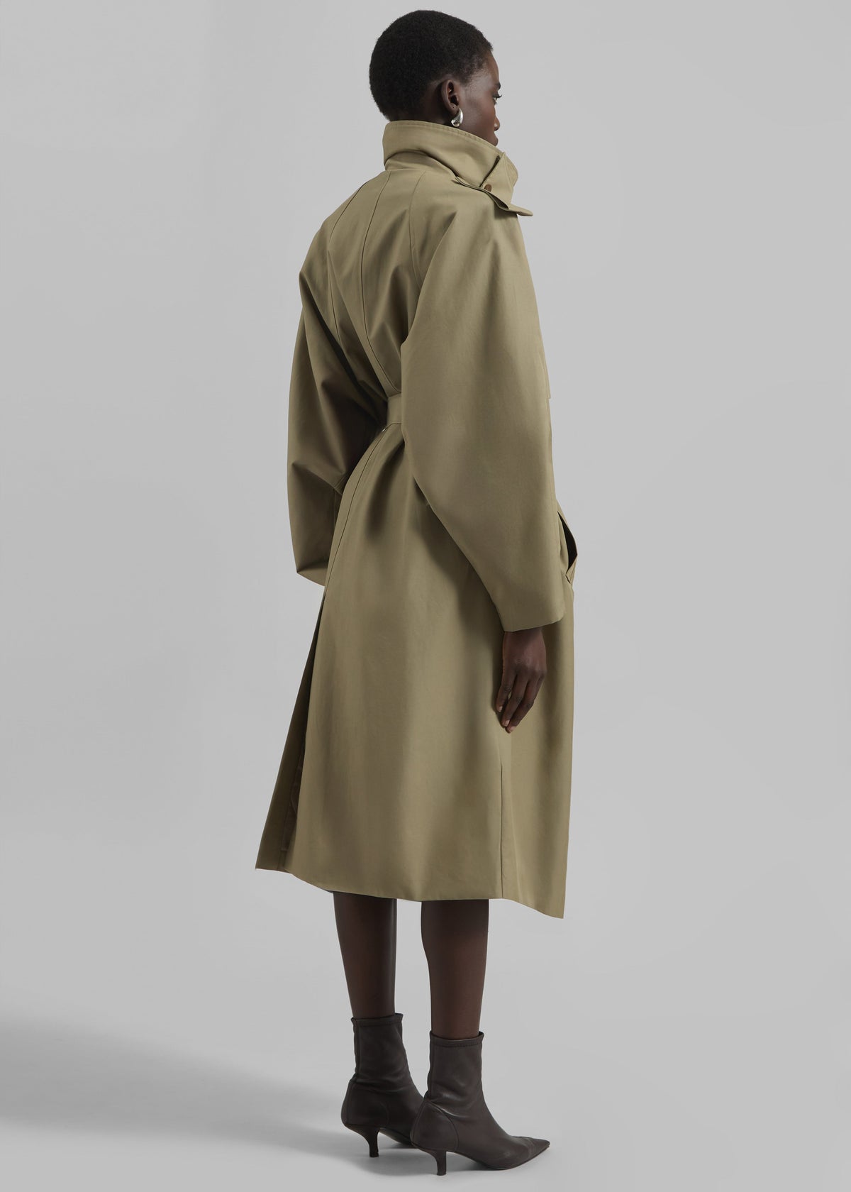 Davos Trench Coat - Pale Olive - 7