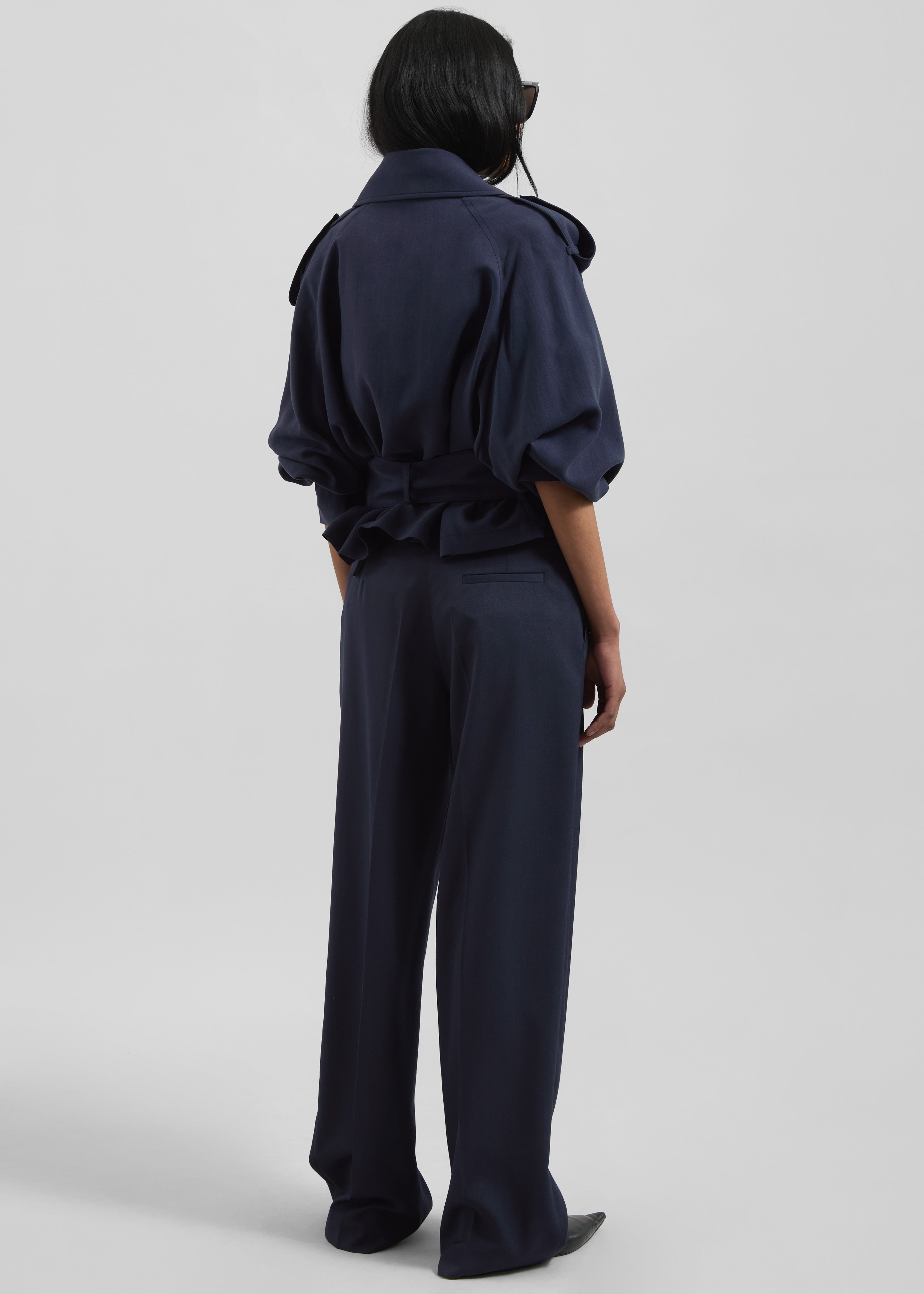 Daytona Pleated Trousers - Navy - 7
