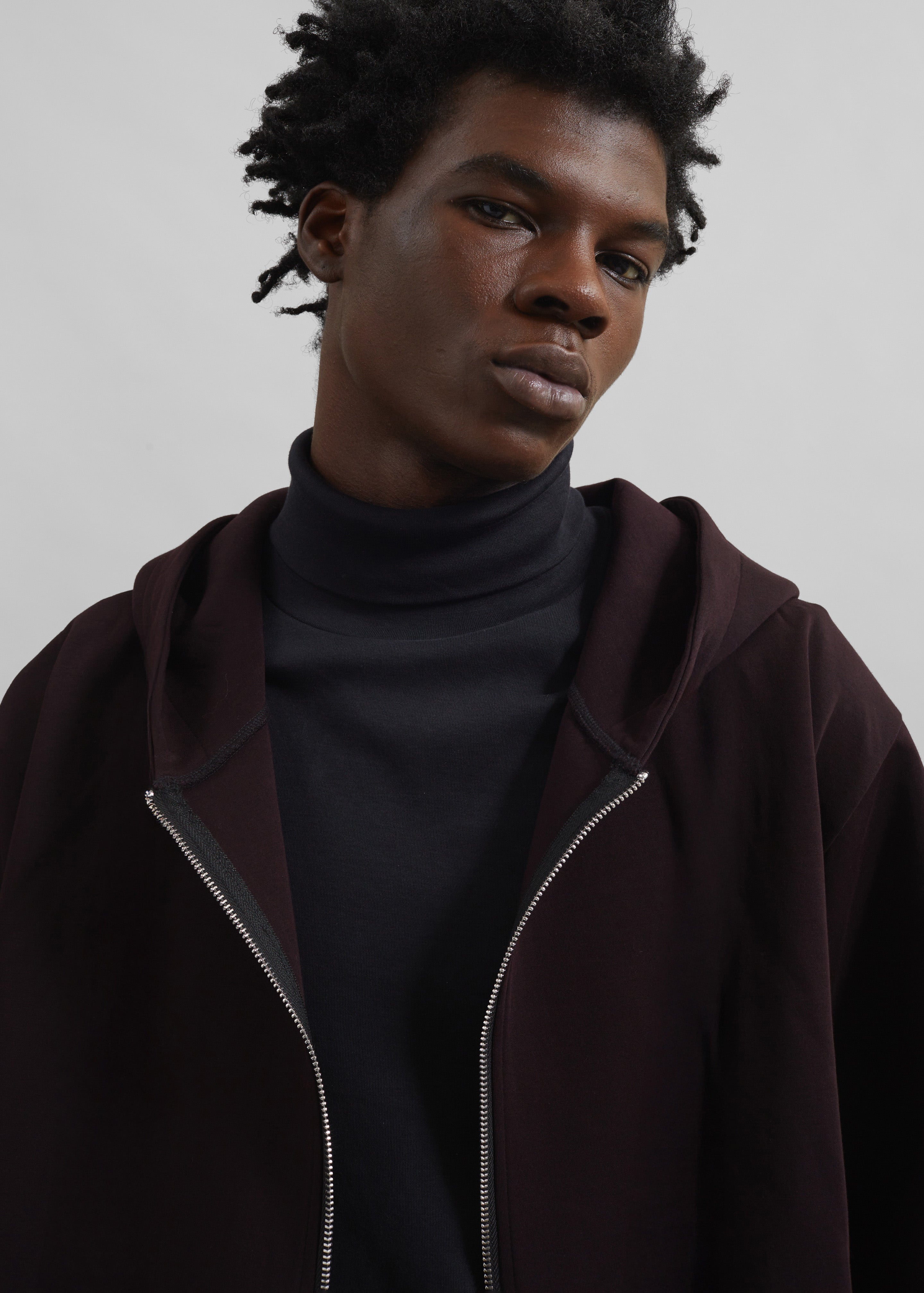 Decker Zip-Up Hoodie - Dark Plum - 5