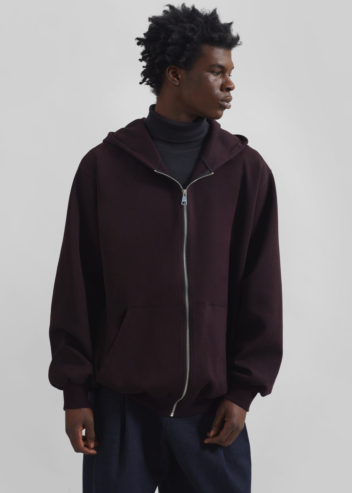 Decker Zip-Up Hoodie - Dark Plum - 4