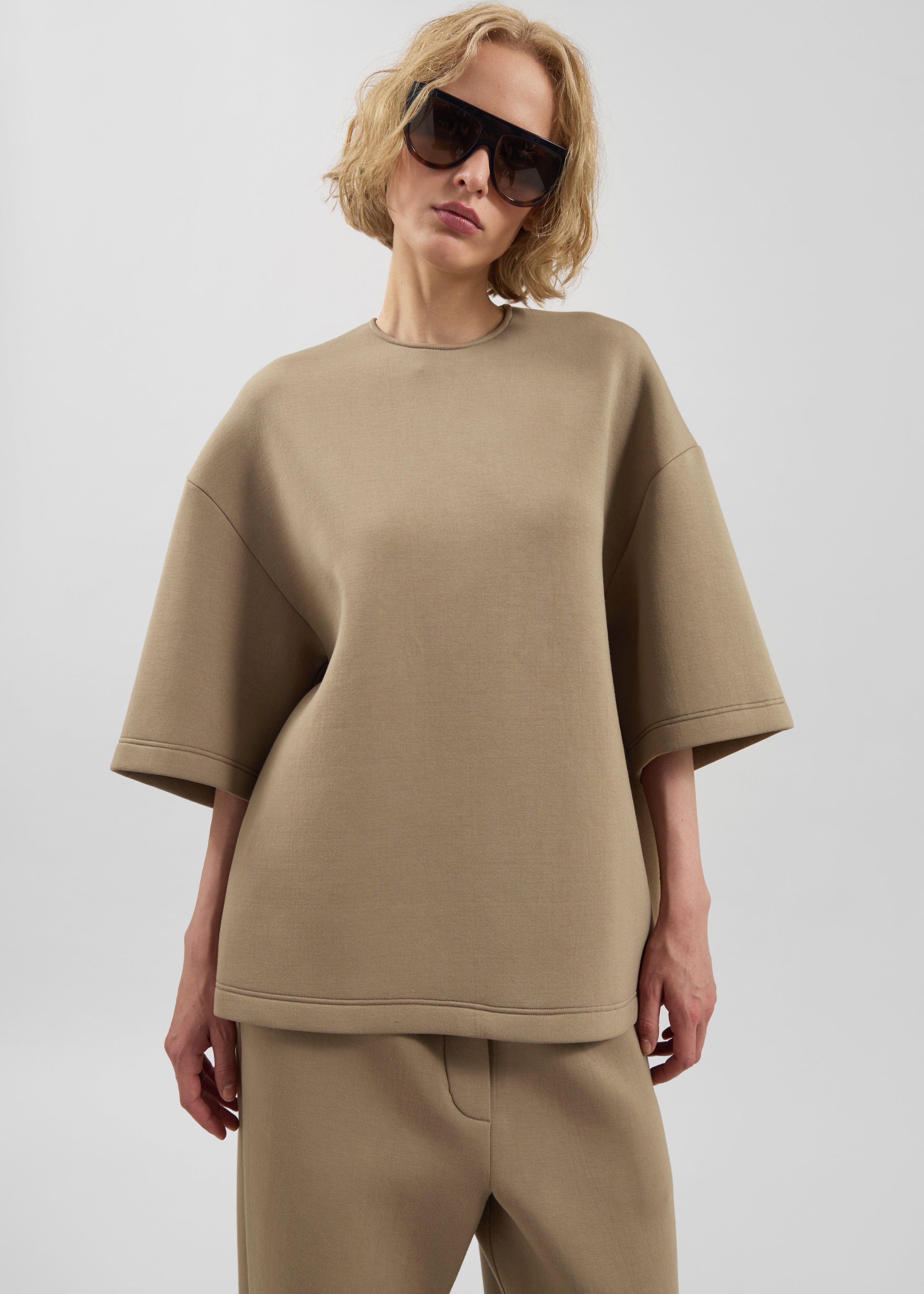 Delancey Neoprene Tee - Camel - 1