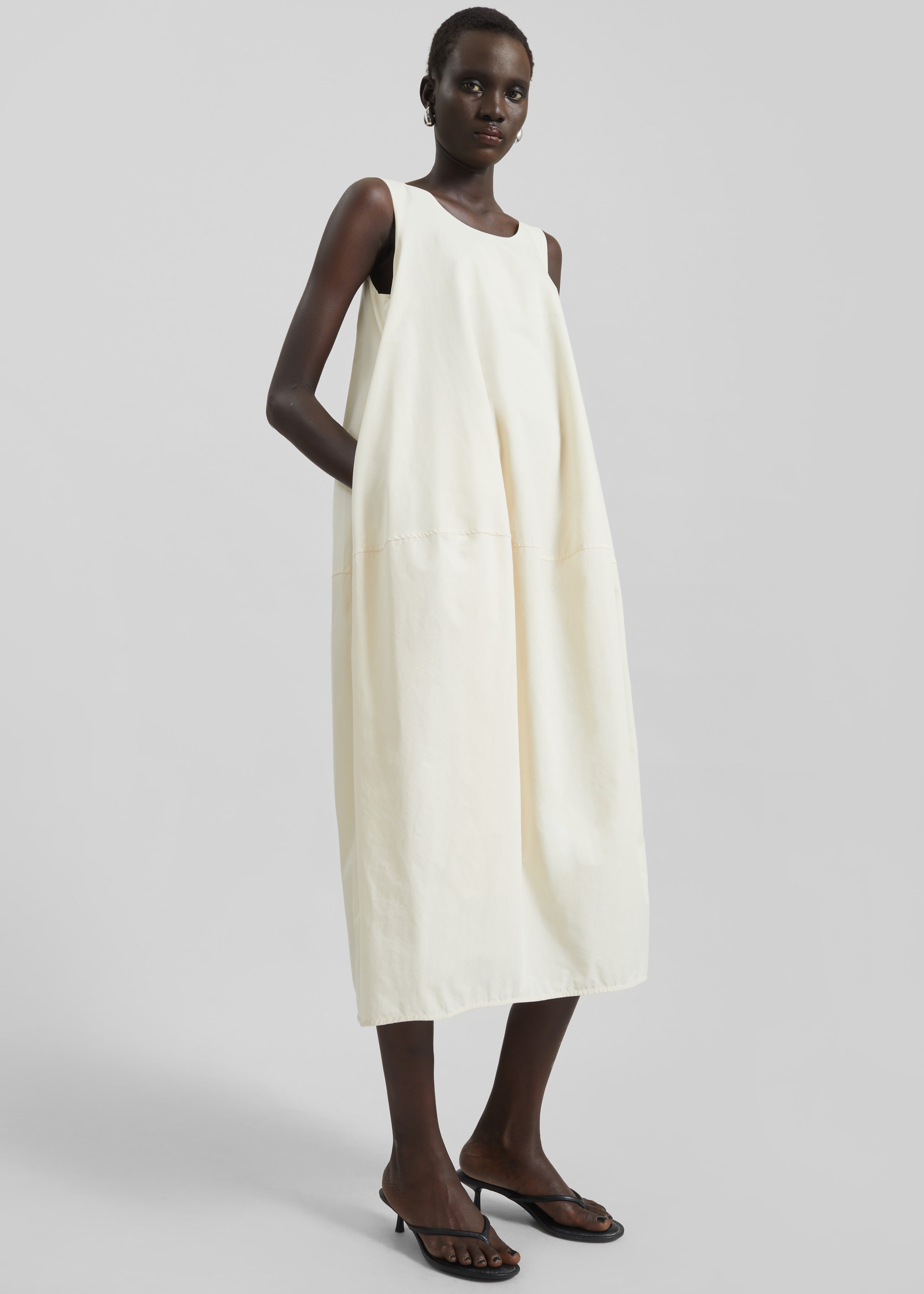 Delane Cocoon Dress - Cream - 3