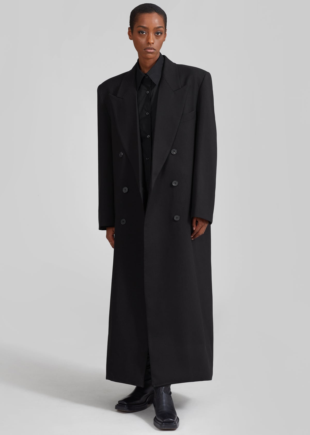 Delphina Long Coat - Black - 10