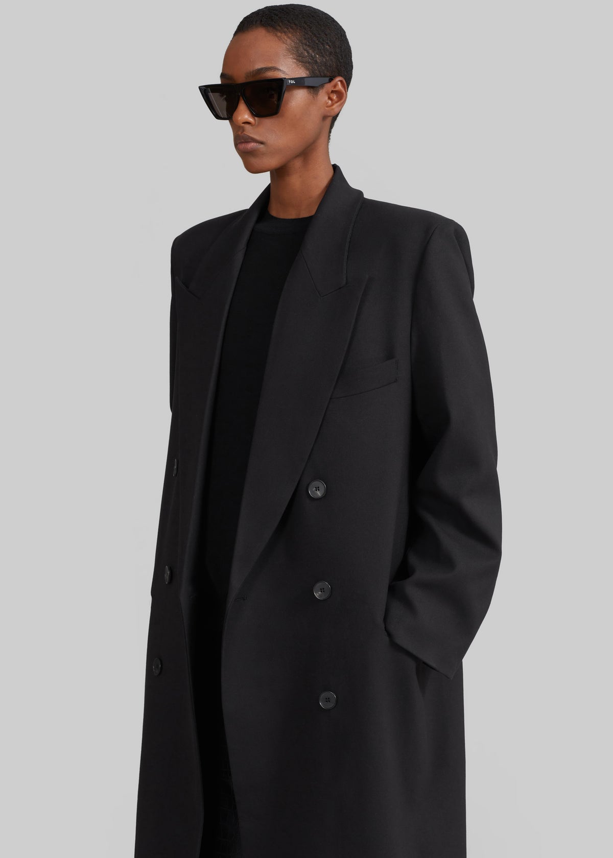 Delphina Long Coat - Black - 4