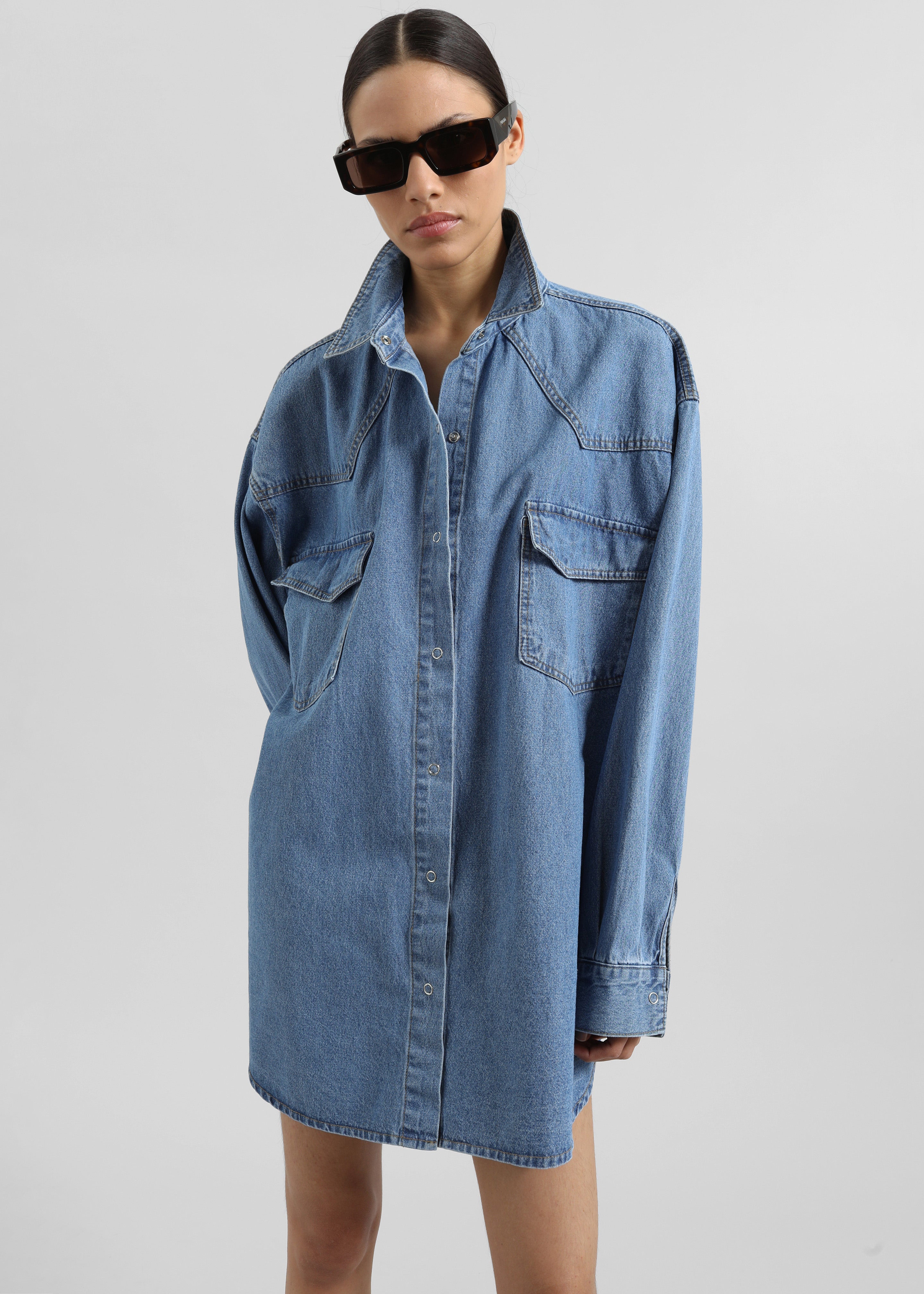 Desona Denim Shirt - Medium Wash - 4