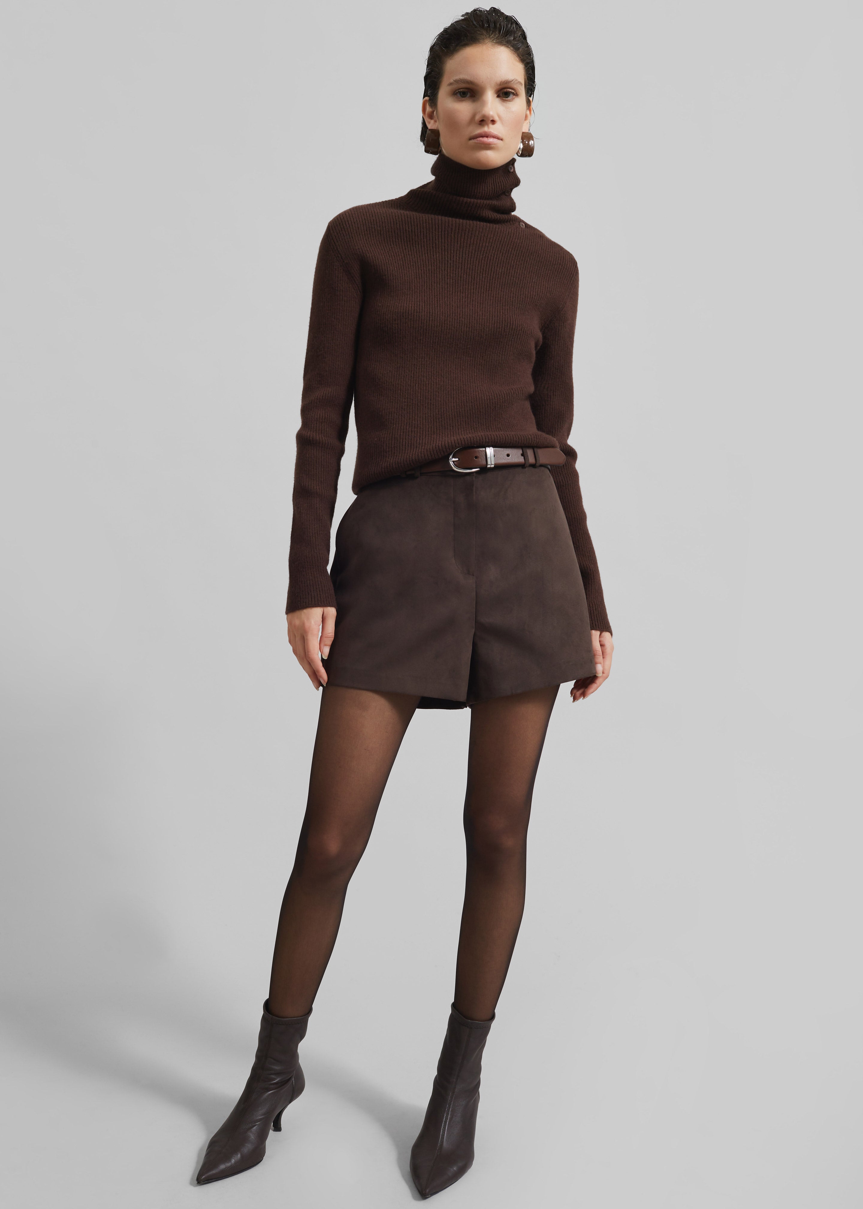 Devar Turtleneck Sweater - Brown - 5