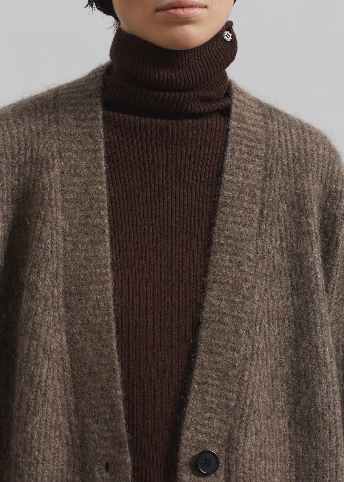 Devar Turtleneck Sweater - Brown - 3