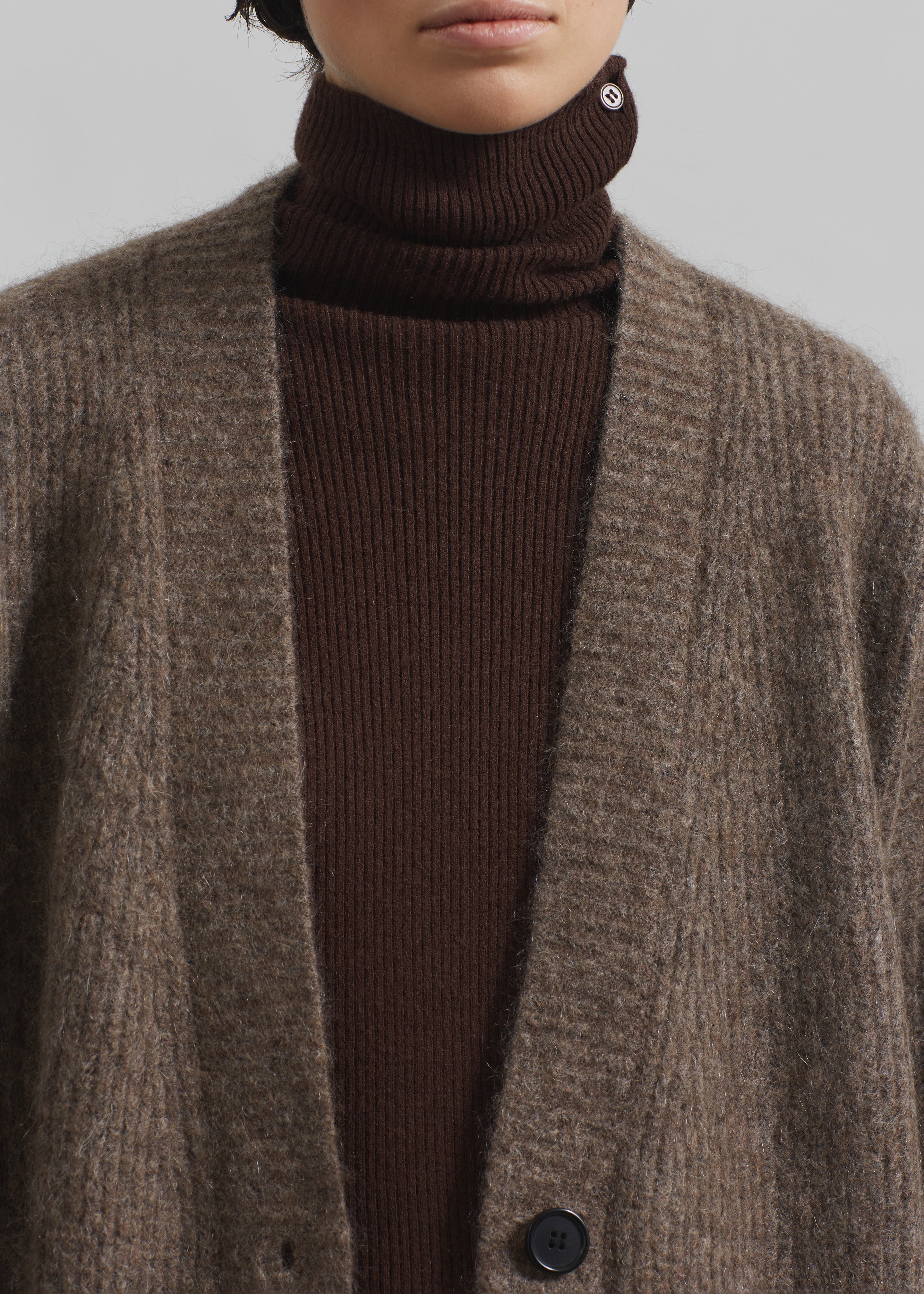 Devar Turtleneck Sweater - Brown - 3