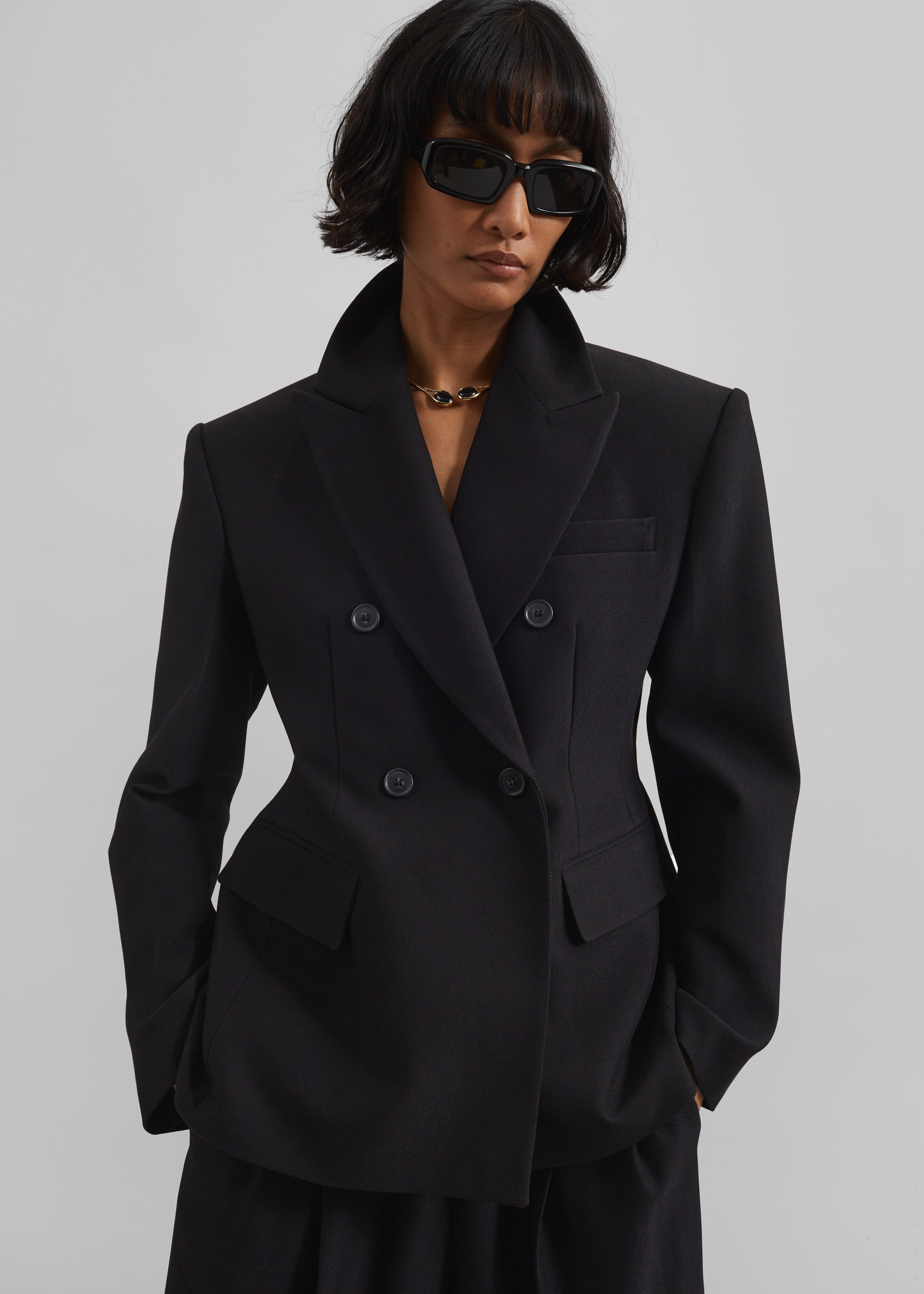 Doyer Cinched Blazer - Black - 2
