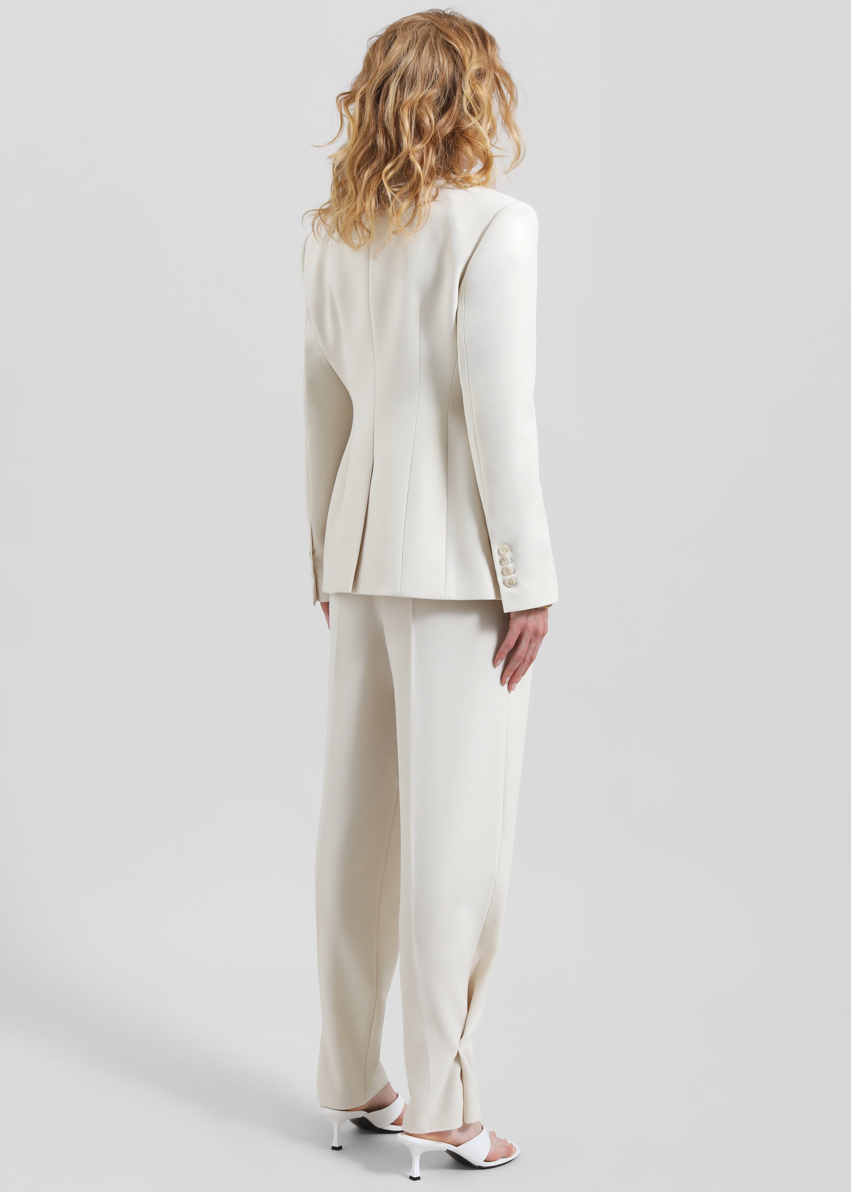 Dina Double Breasted Blazer - Cream - 6