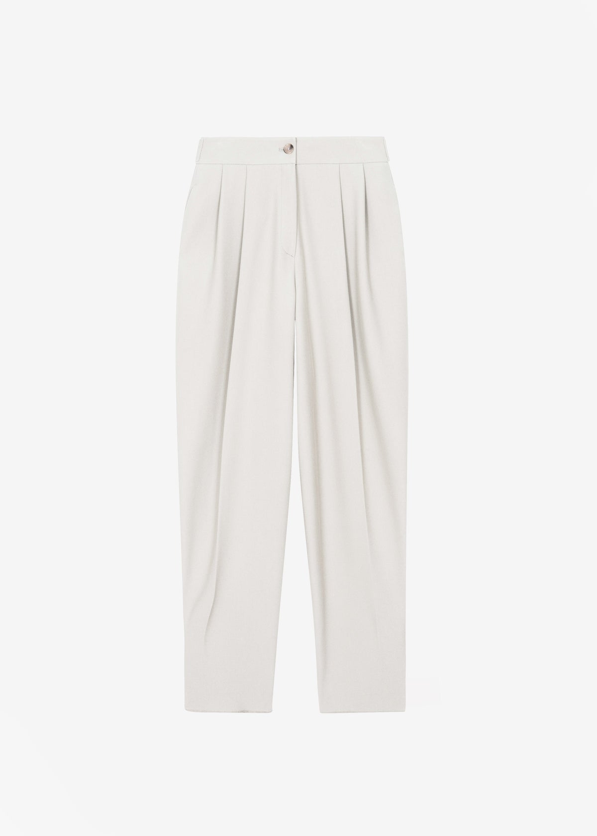 Dina Pleated Trousers - Cream - 9