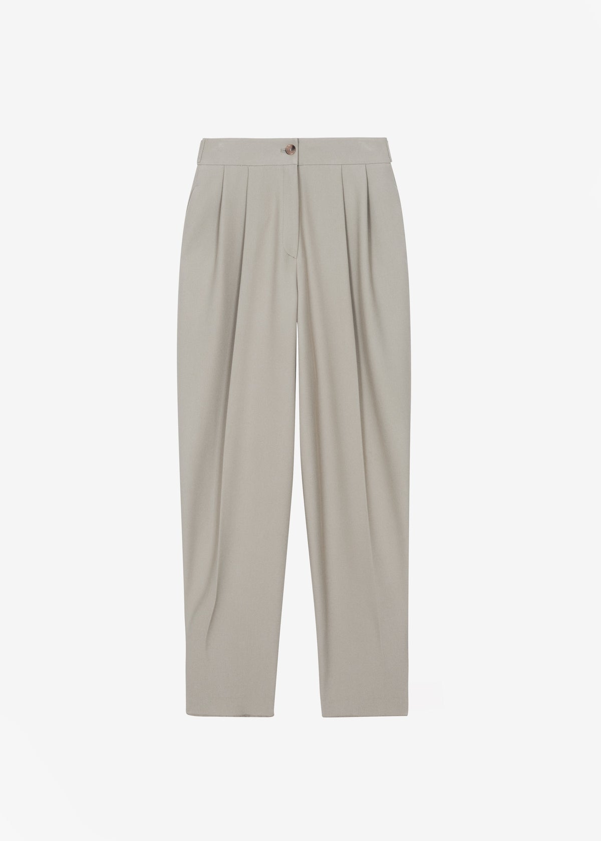 Dina Pleated Trousers - Light Taupe - 8
