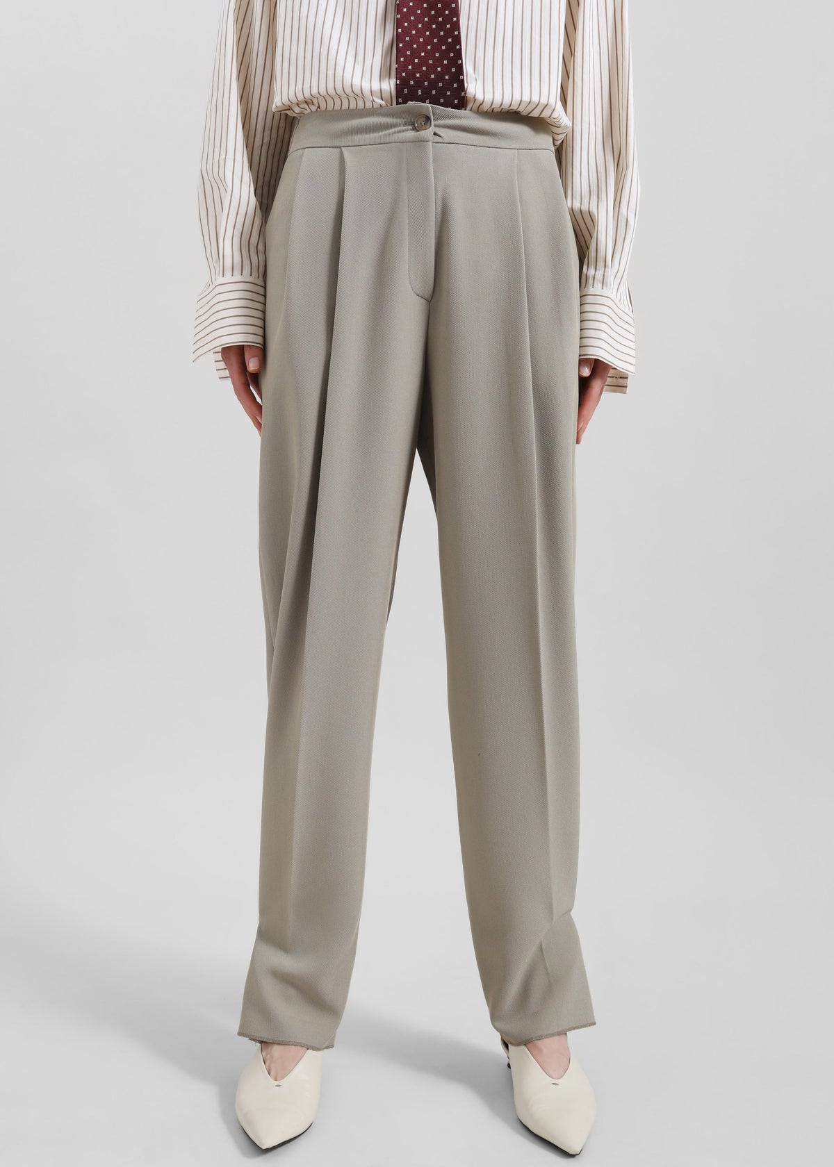 Dina Pleated Trousers - Light Taupe - 5