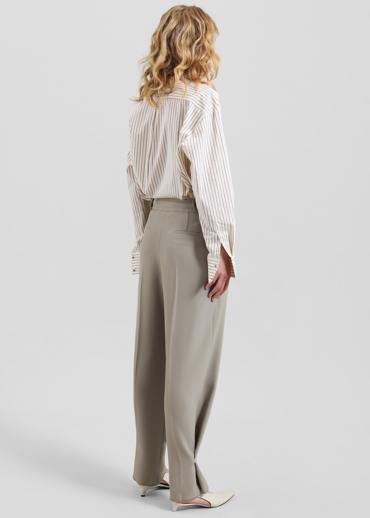 Dina Pleated Trousers - Light Taupe - 7