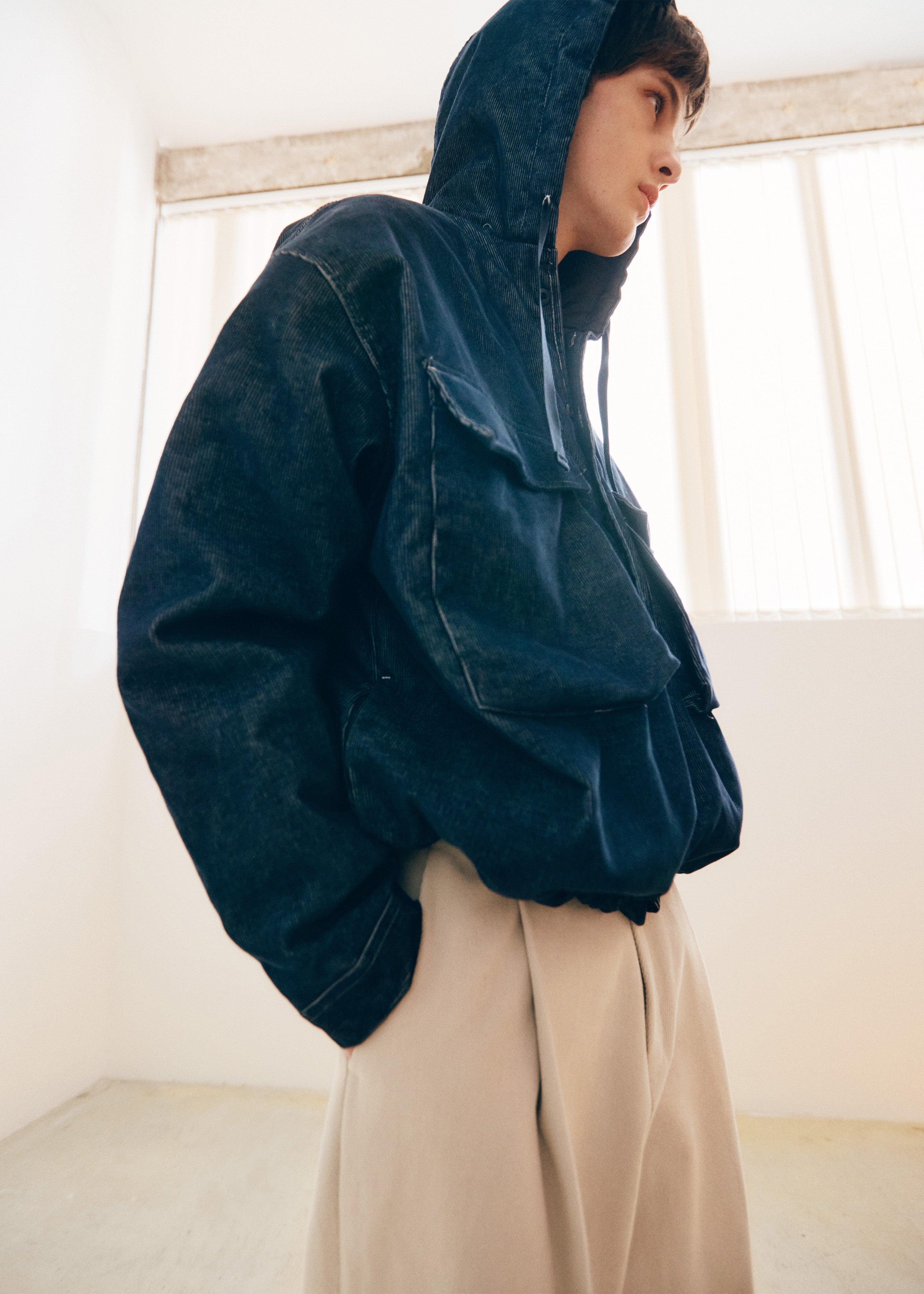 Donovan Padded Denim Jacket - Dark Wash - 7