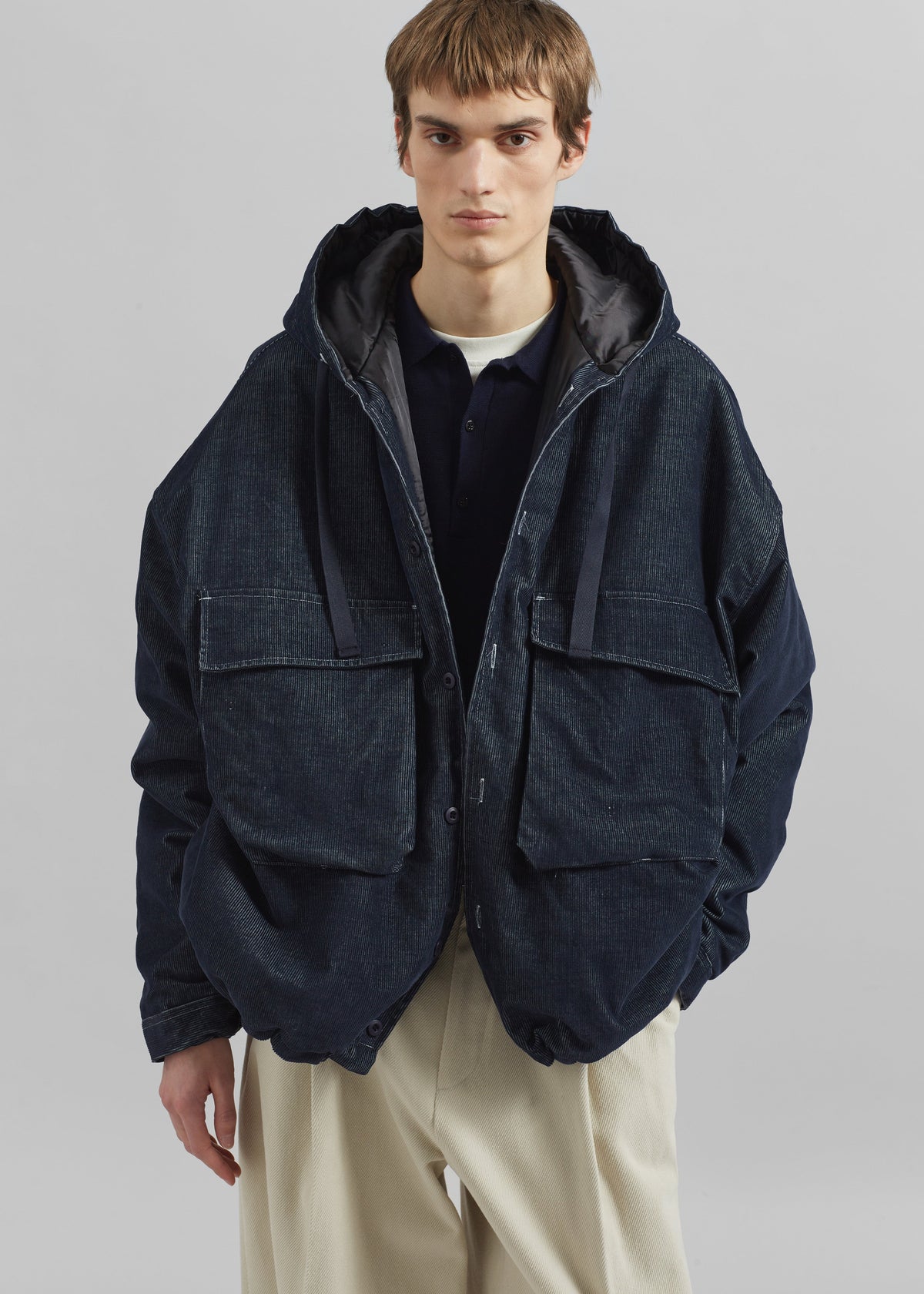 Donovan Padded Denim Jacket - Dark Wash - 5