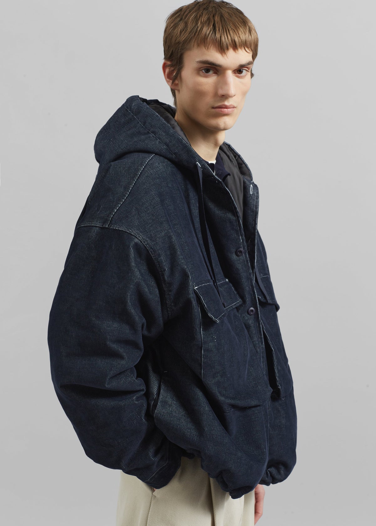 Donovan Padded Denim Jacket - Dark Wash - 4