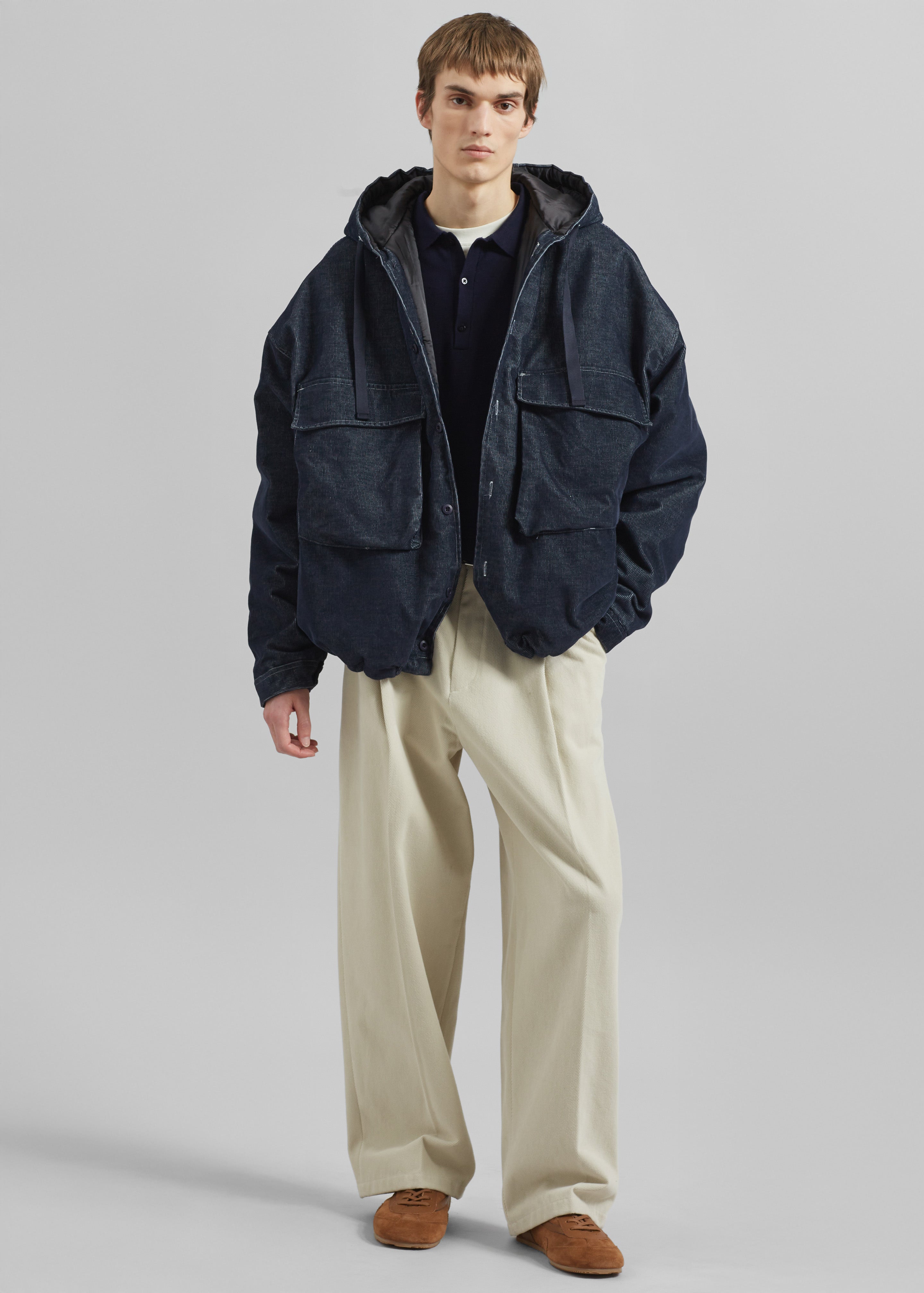 Donovan Padded Denim Jacket - Dark Wash - 2