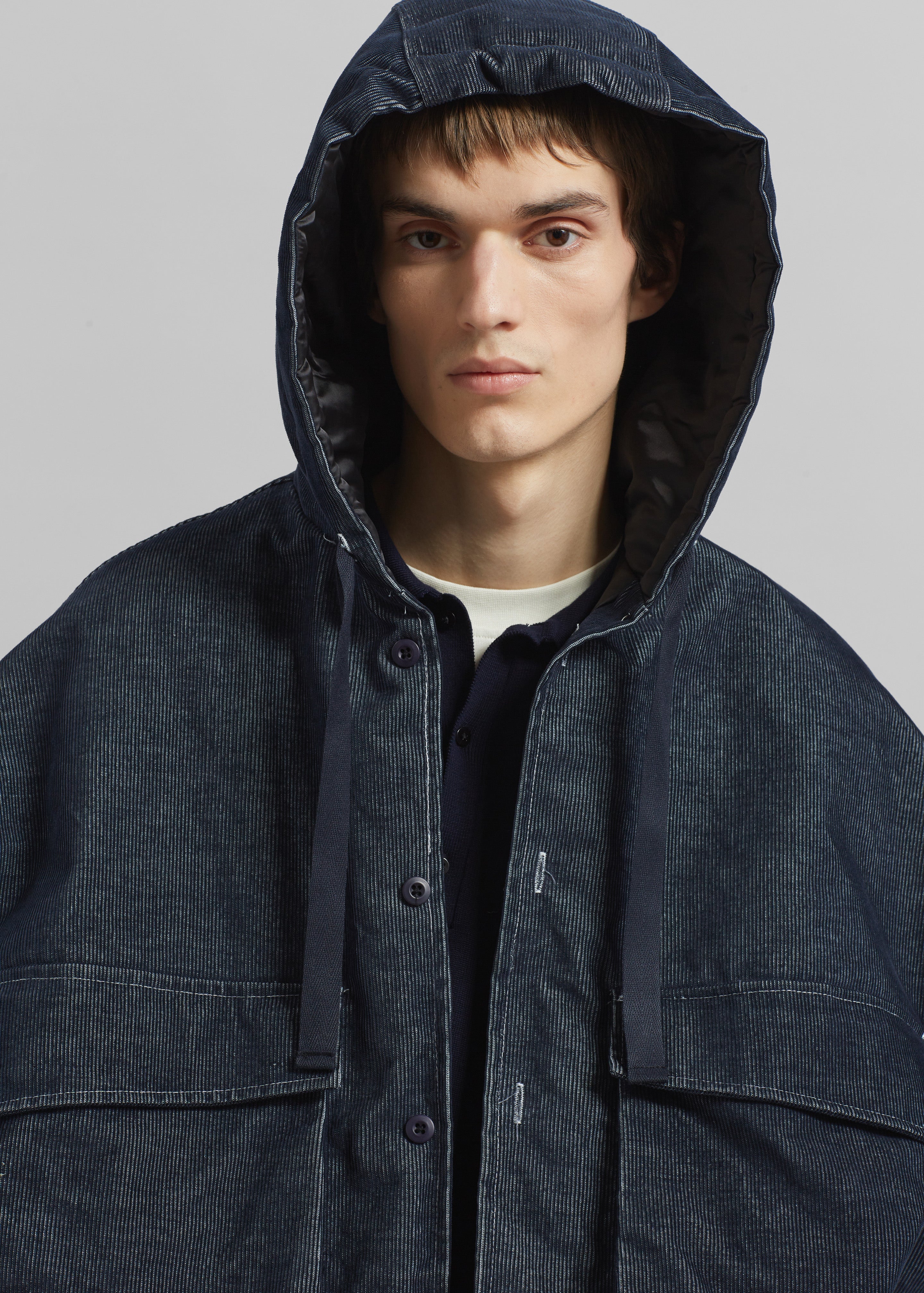 Donovan Padded Denim Jacket - Dark Wash - 3