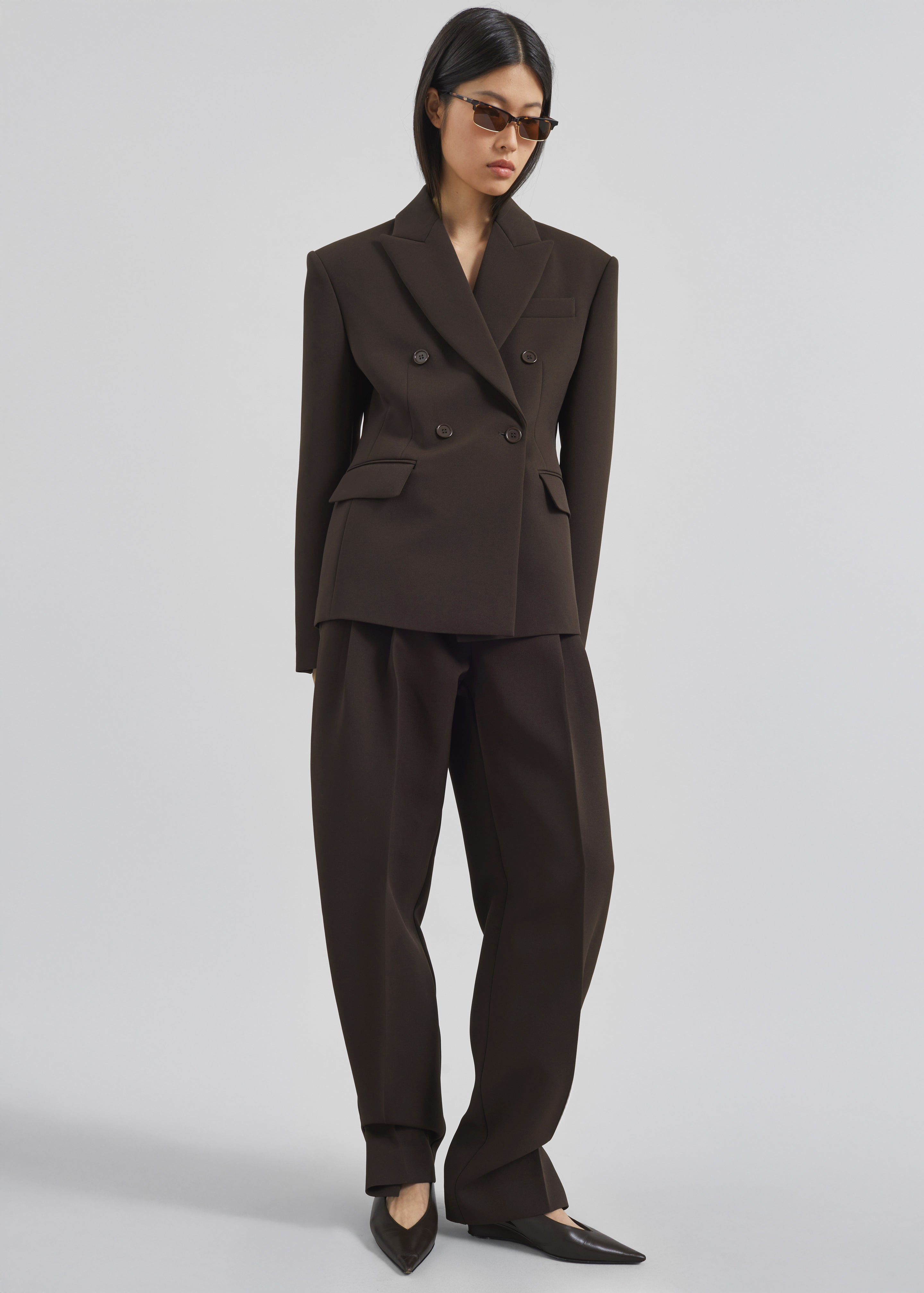 Doyer Cinched Blazer - Brown - 3