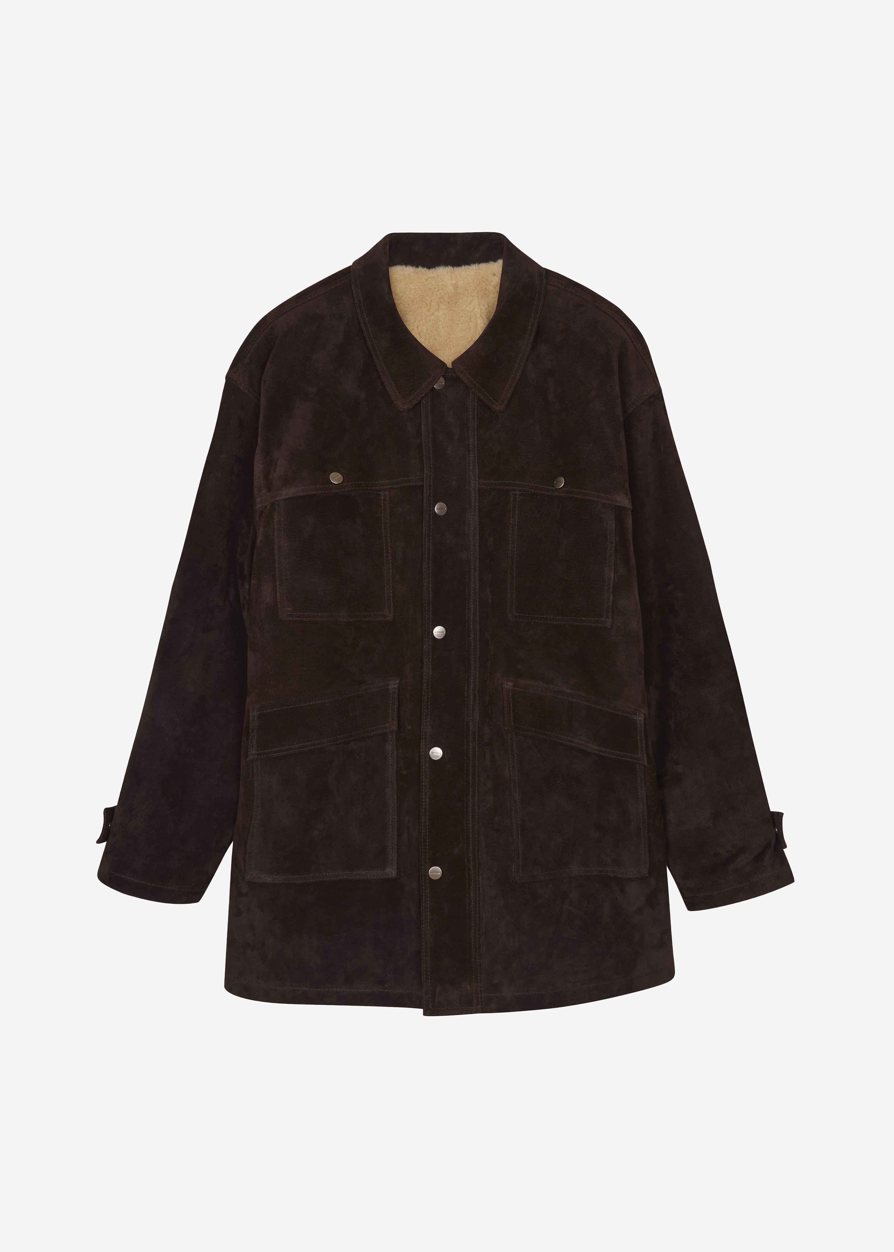 Dulnain Suede Field Jacket - Dark Brown - 10