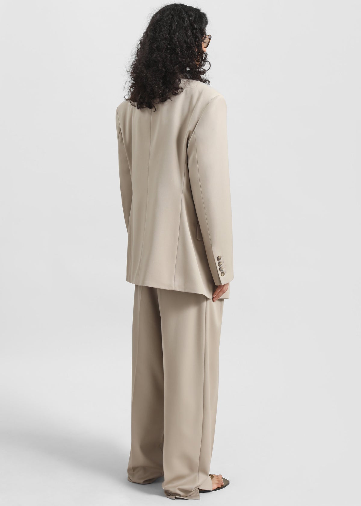 Dunbar Double-Breasted Blazer - Taupe - 10