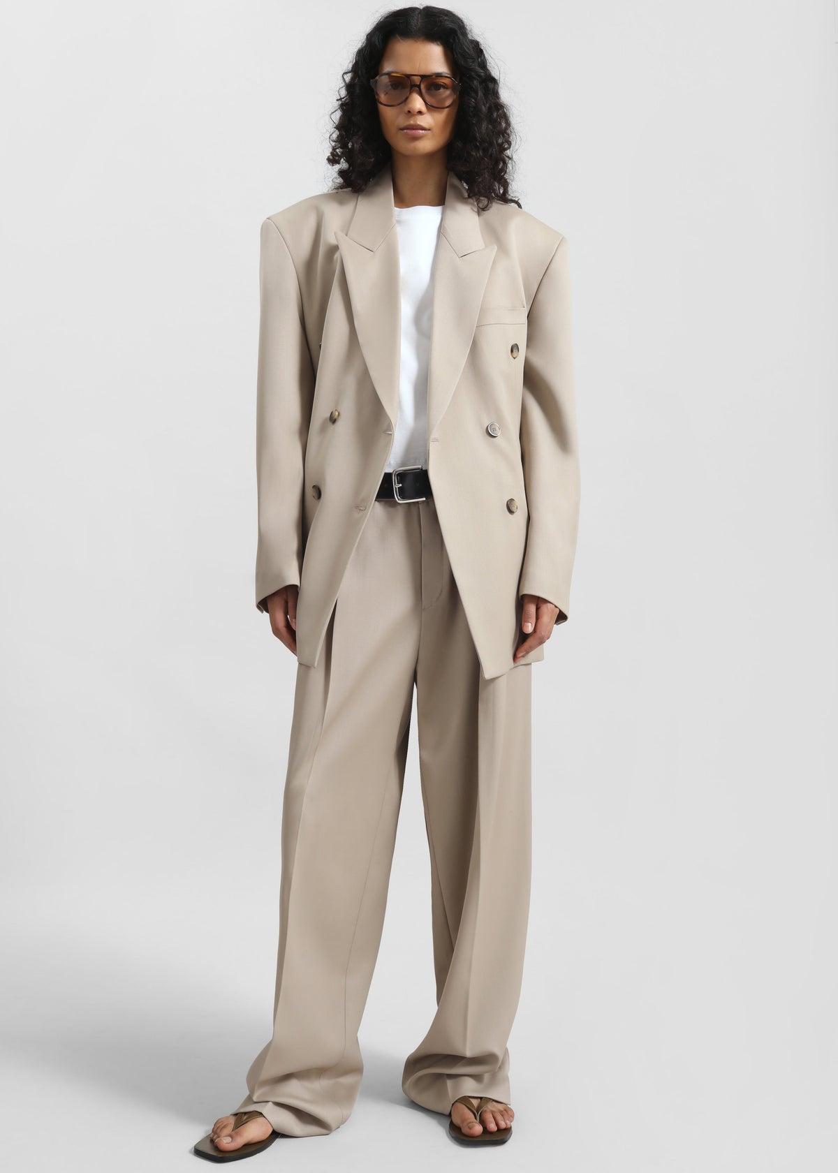 Dunbar Pleated Trousers - Taupe - 1