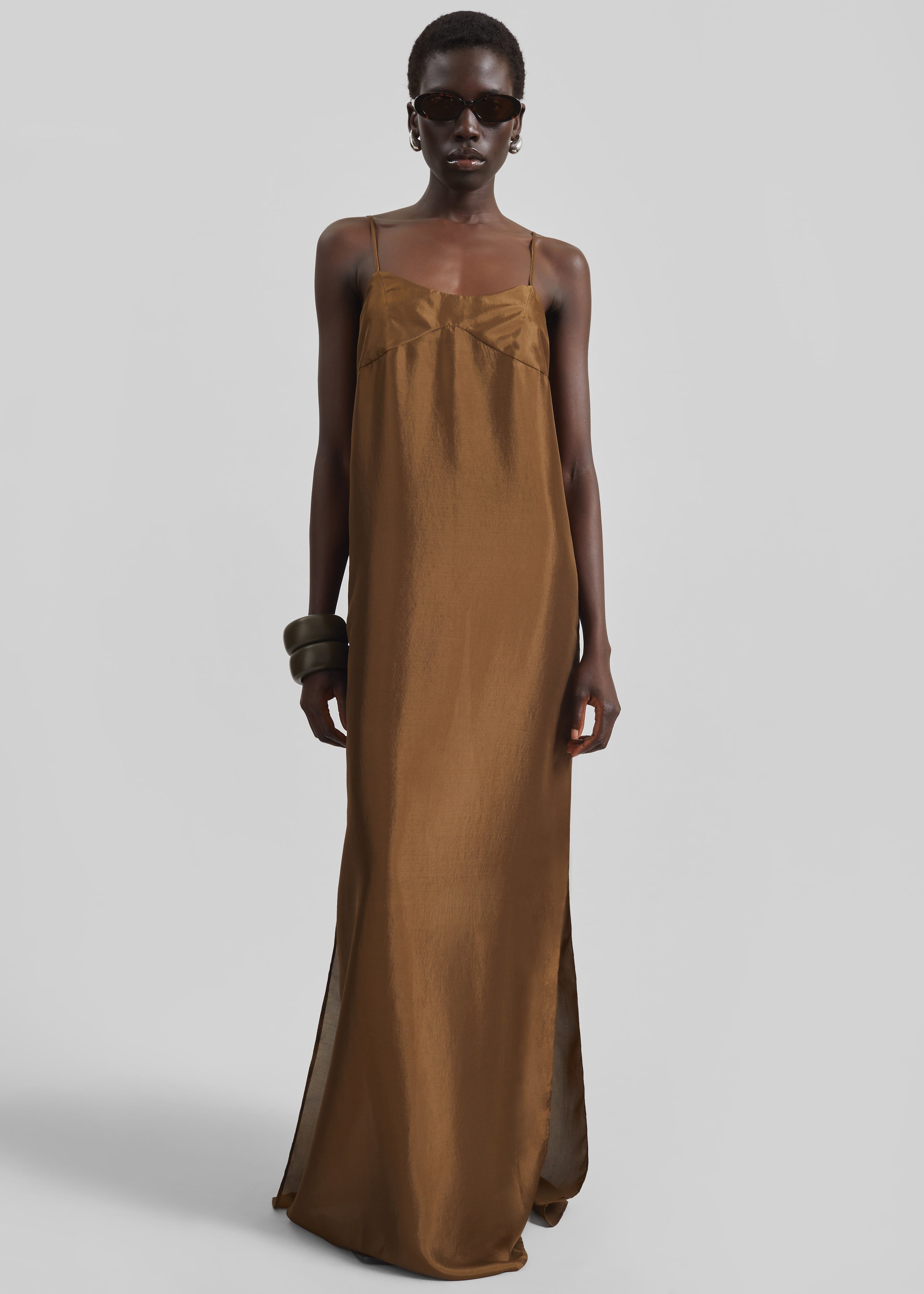 Dylana Sleeveless Maxi Dress - Bronze - 1