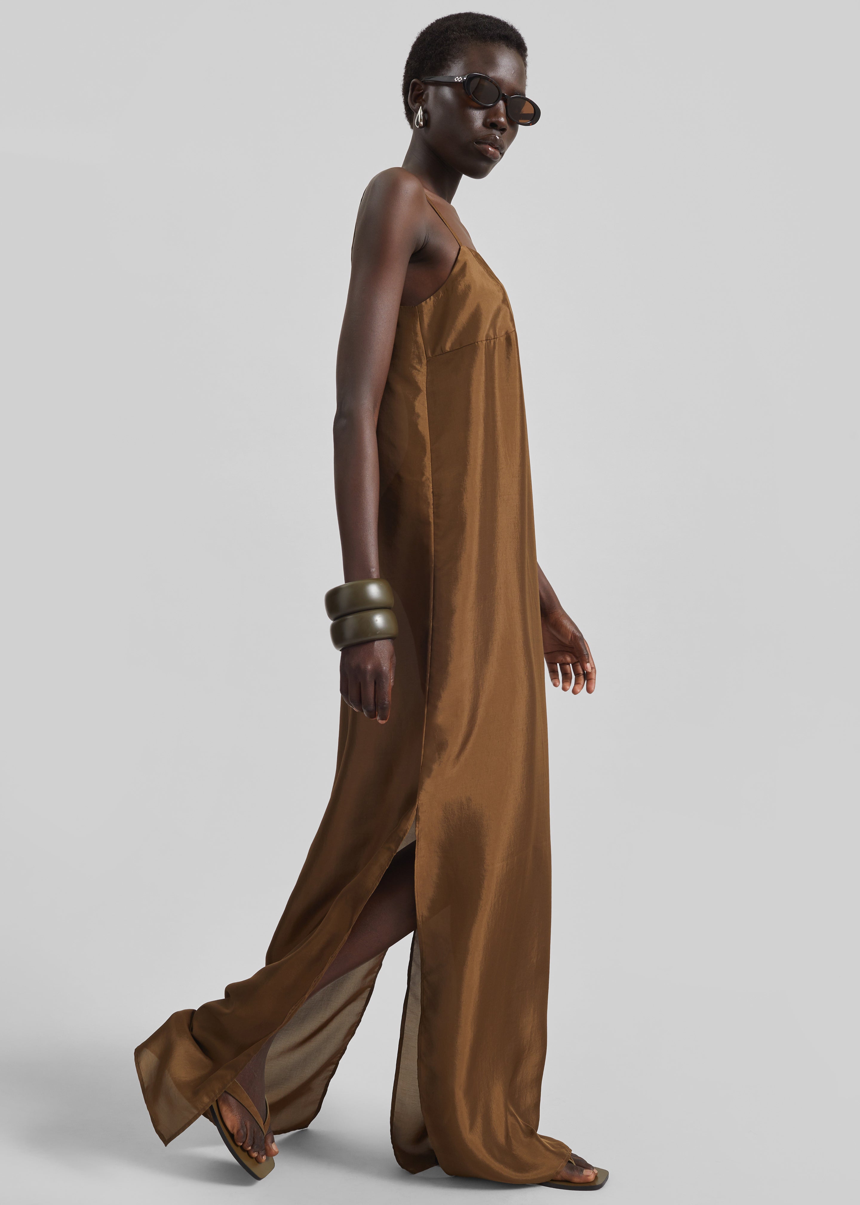 Dylana Sleeveless Maxi Dress - Bronze - 2