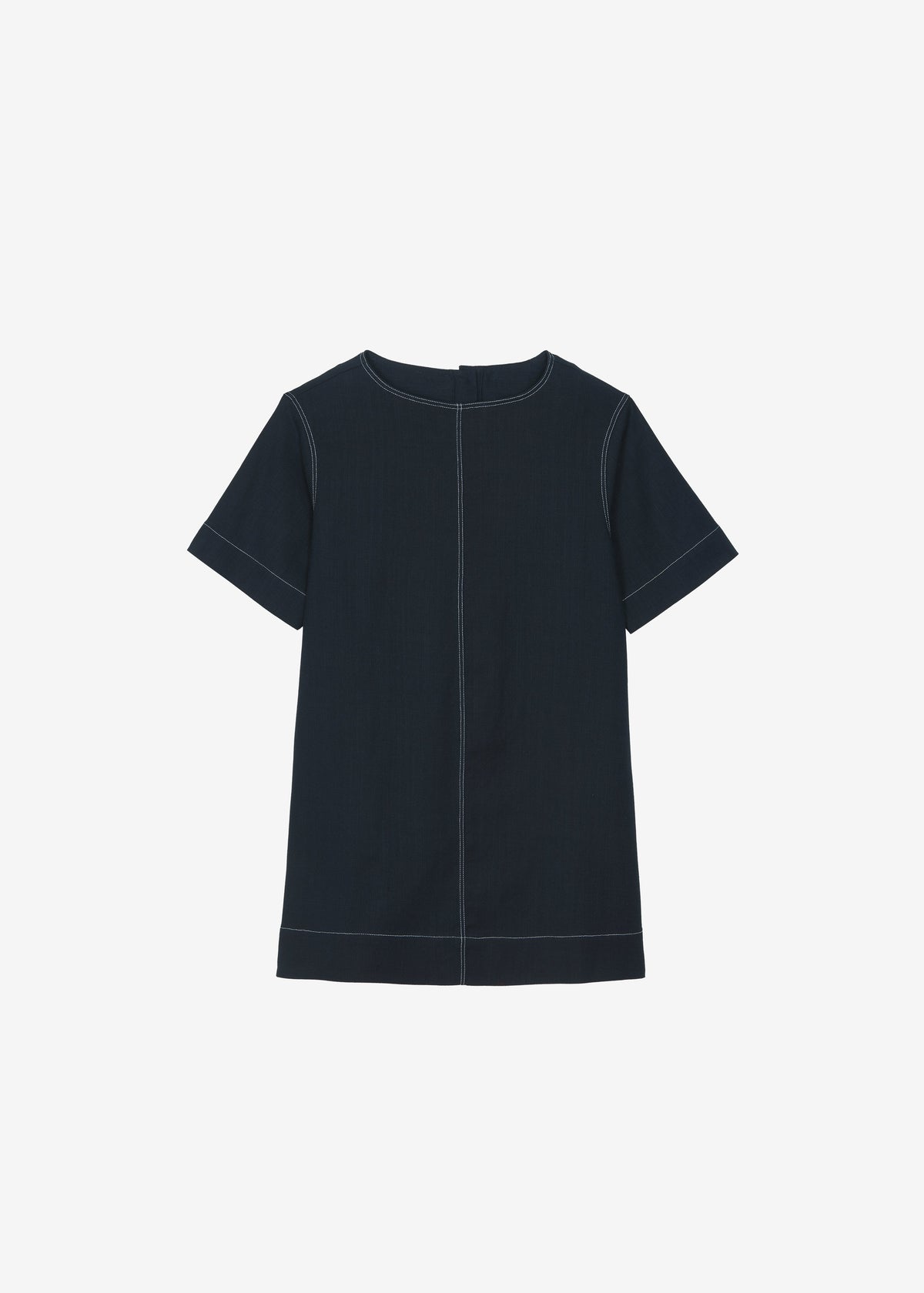 Ellerton Contrast Stitch Dress - Dark Navy - 8