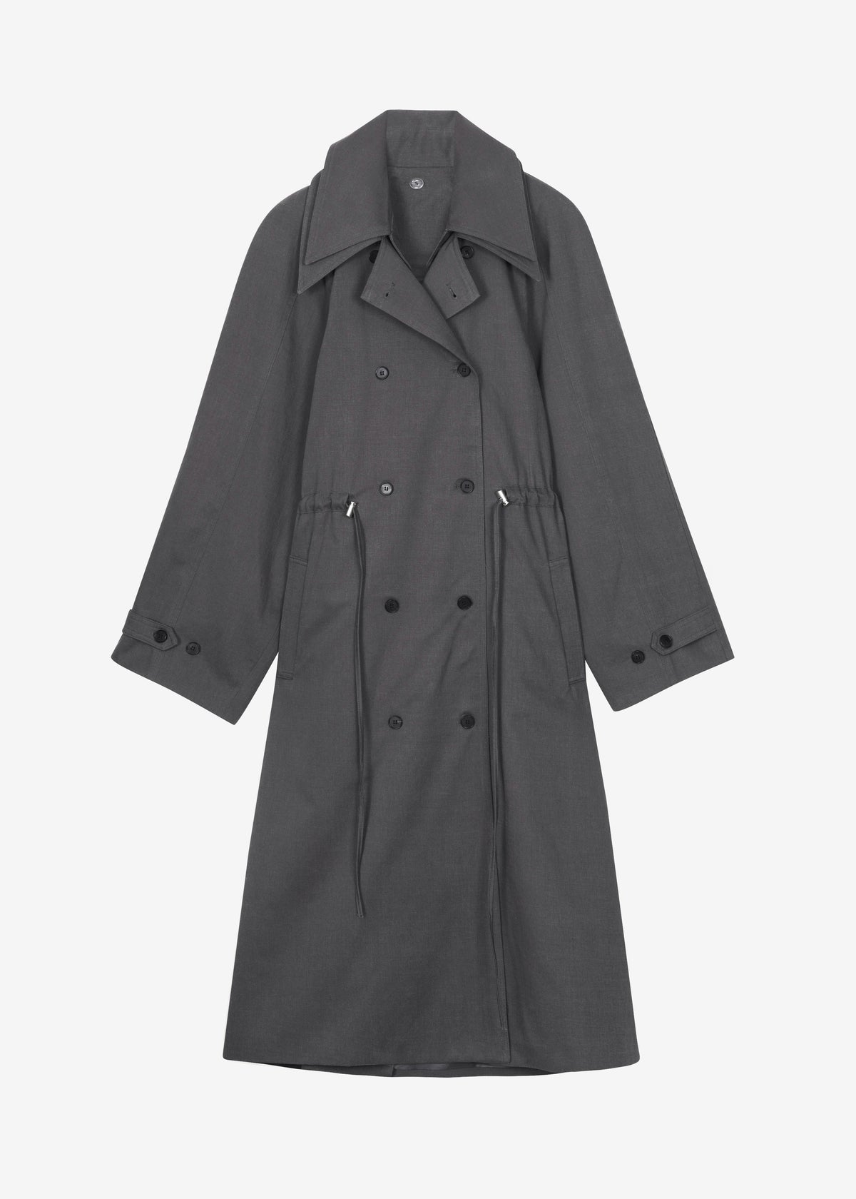 Elrod Drawstring Trench - Grey - 11