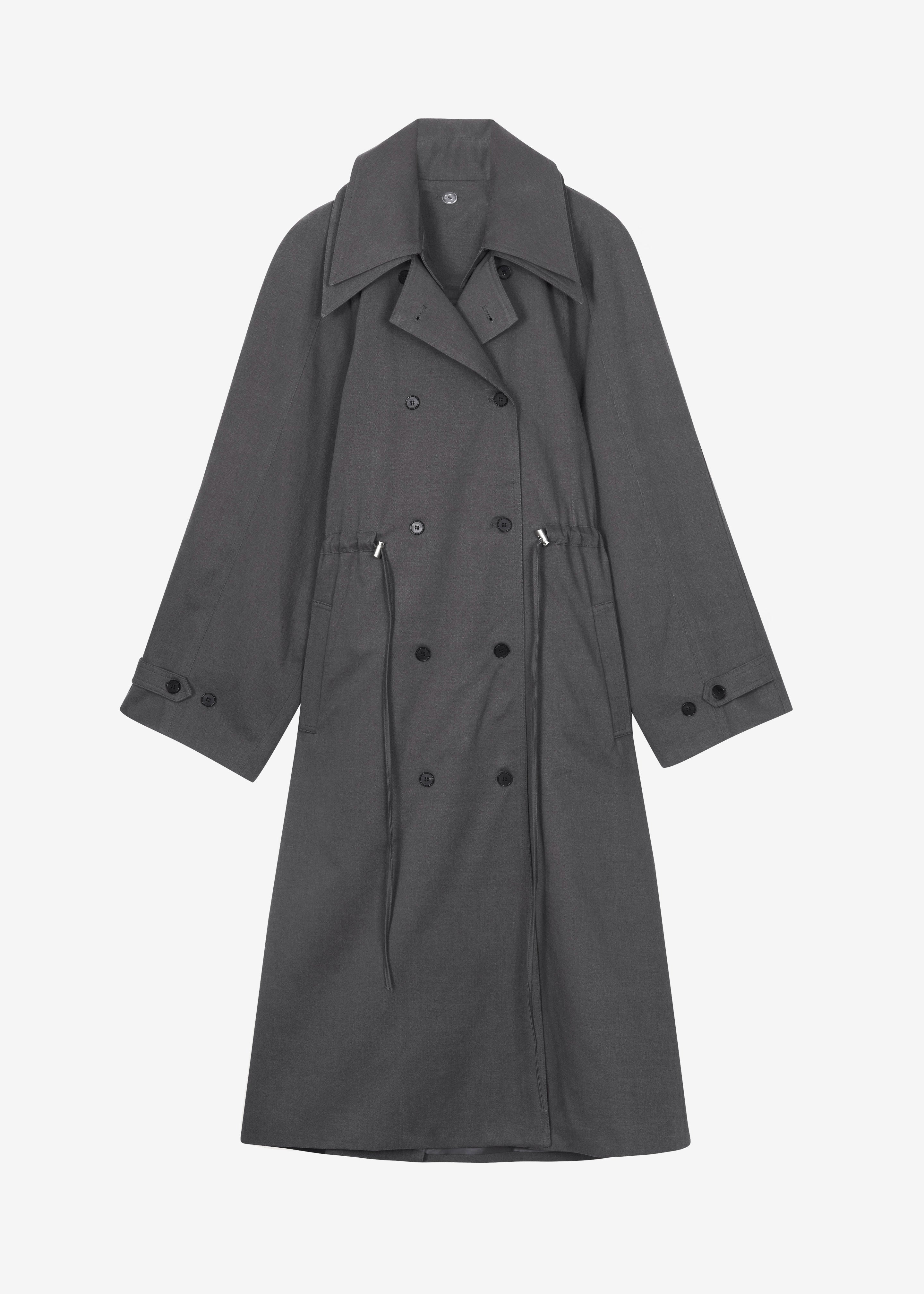 Elrod Drawstring Trench - Grey - 11