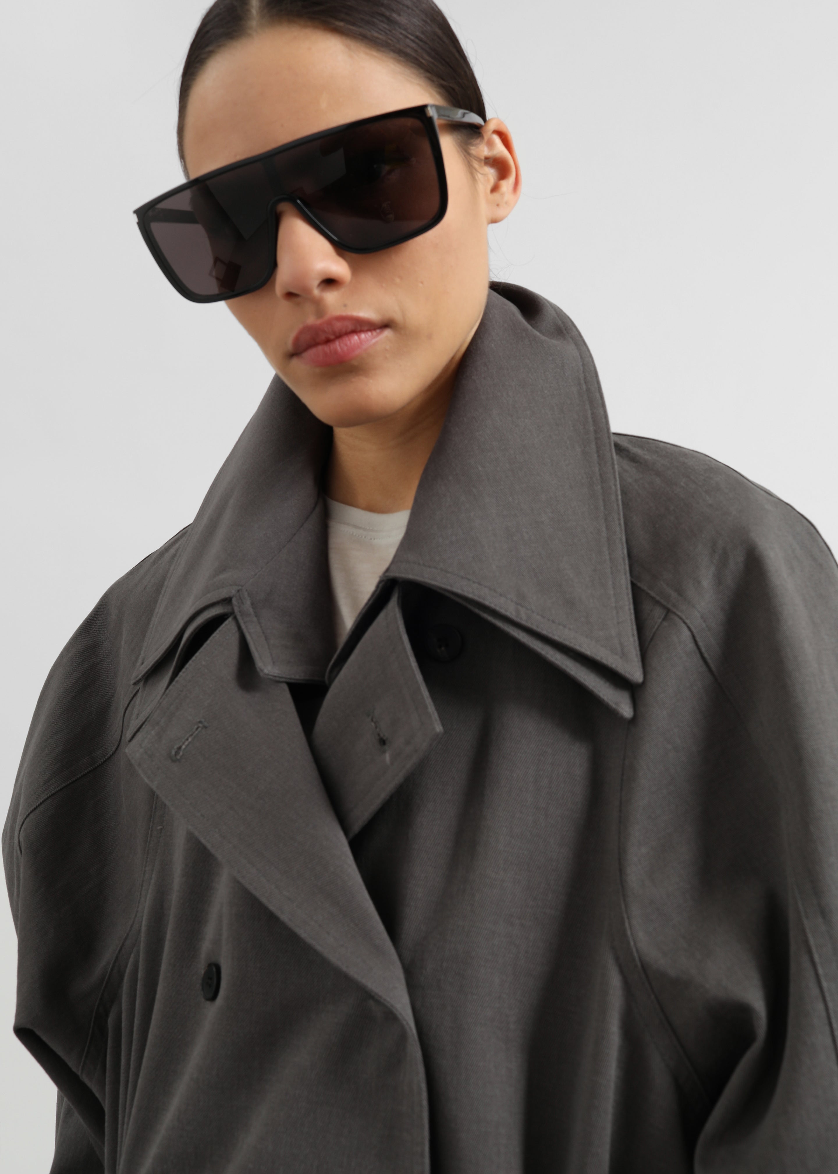 Elrod Drawstring Trench - Grey - 5