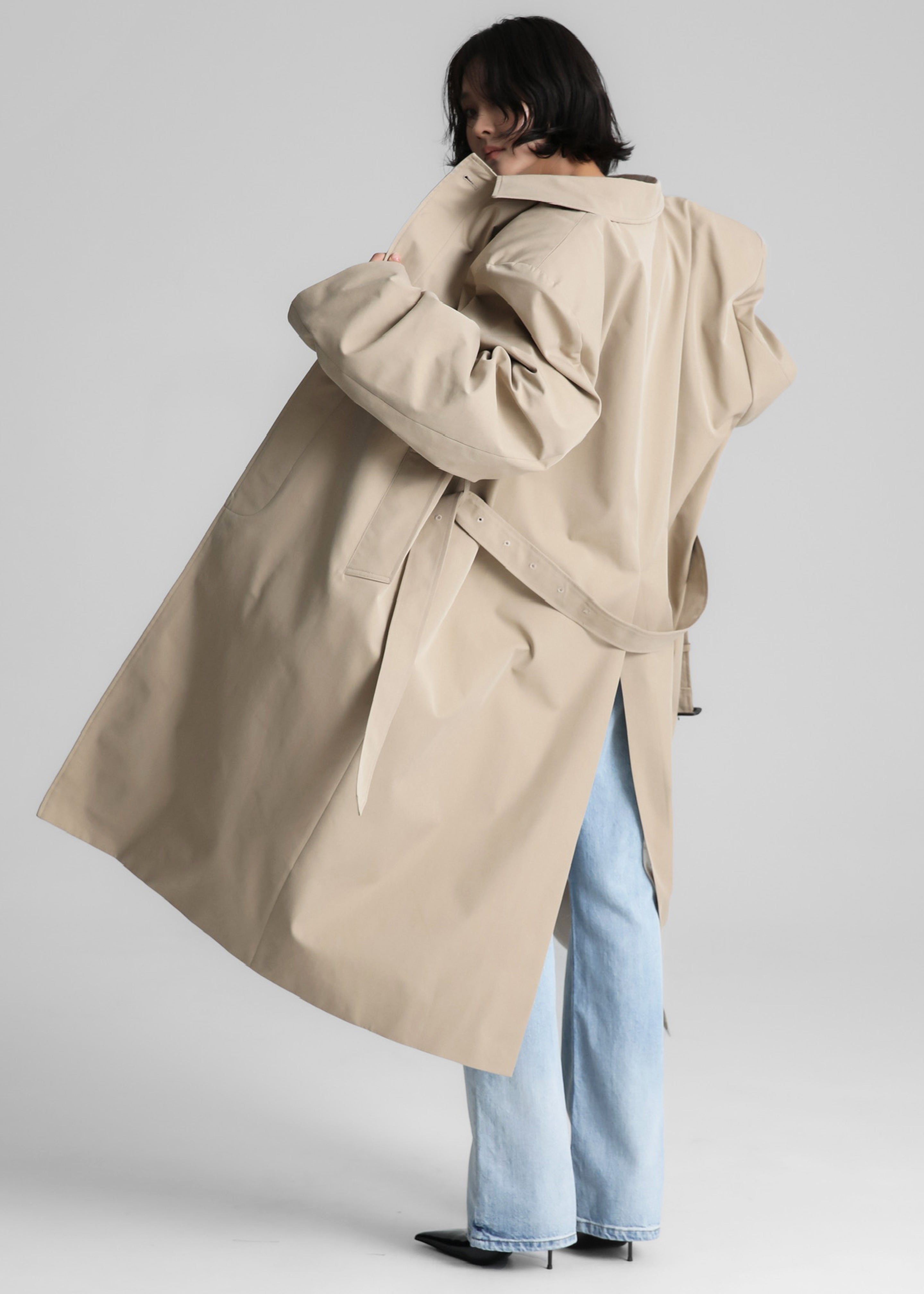 Emden Padded Overcoat - Beige - 11