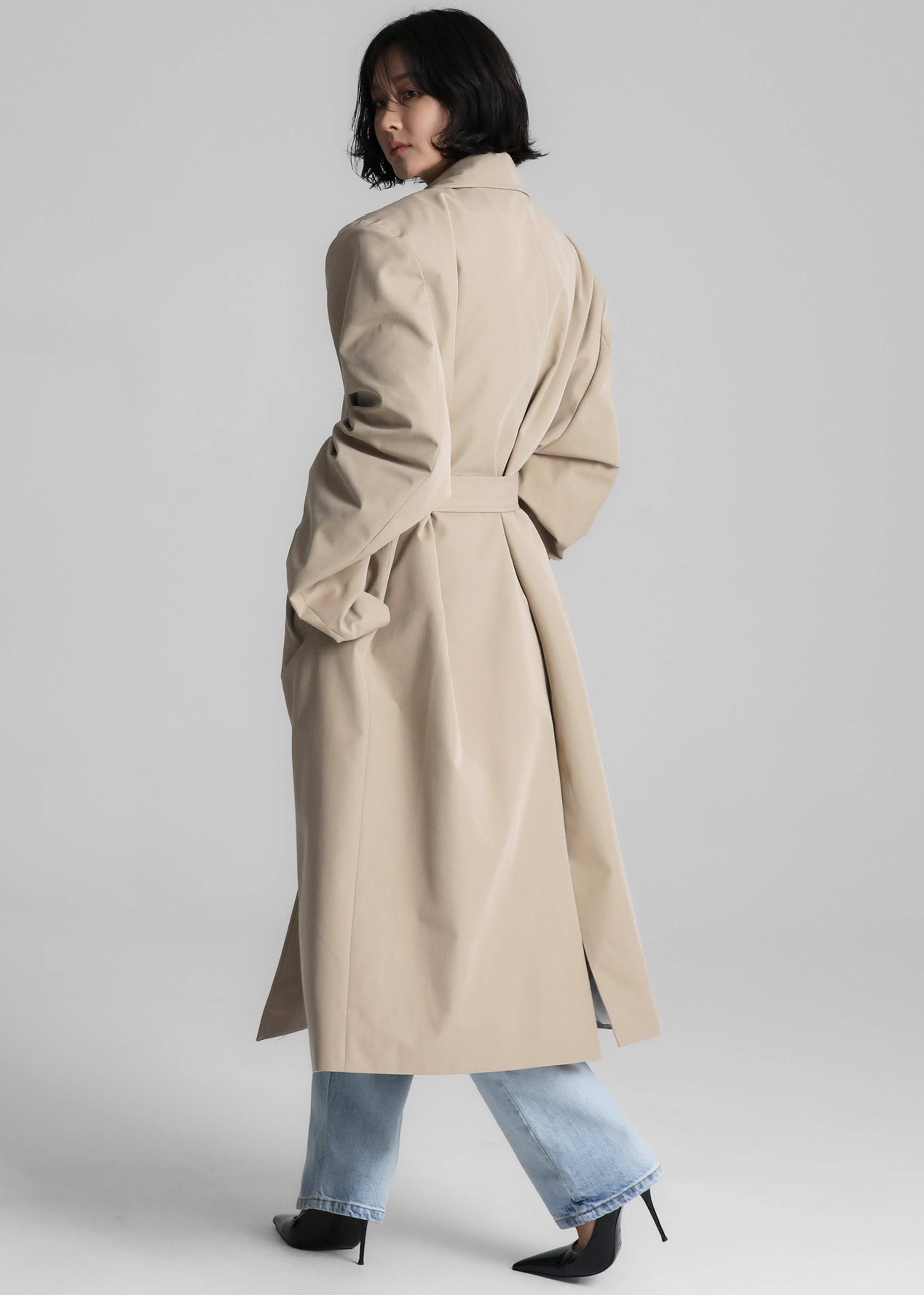 Emden Padded Overcoat - Beige - 16