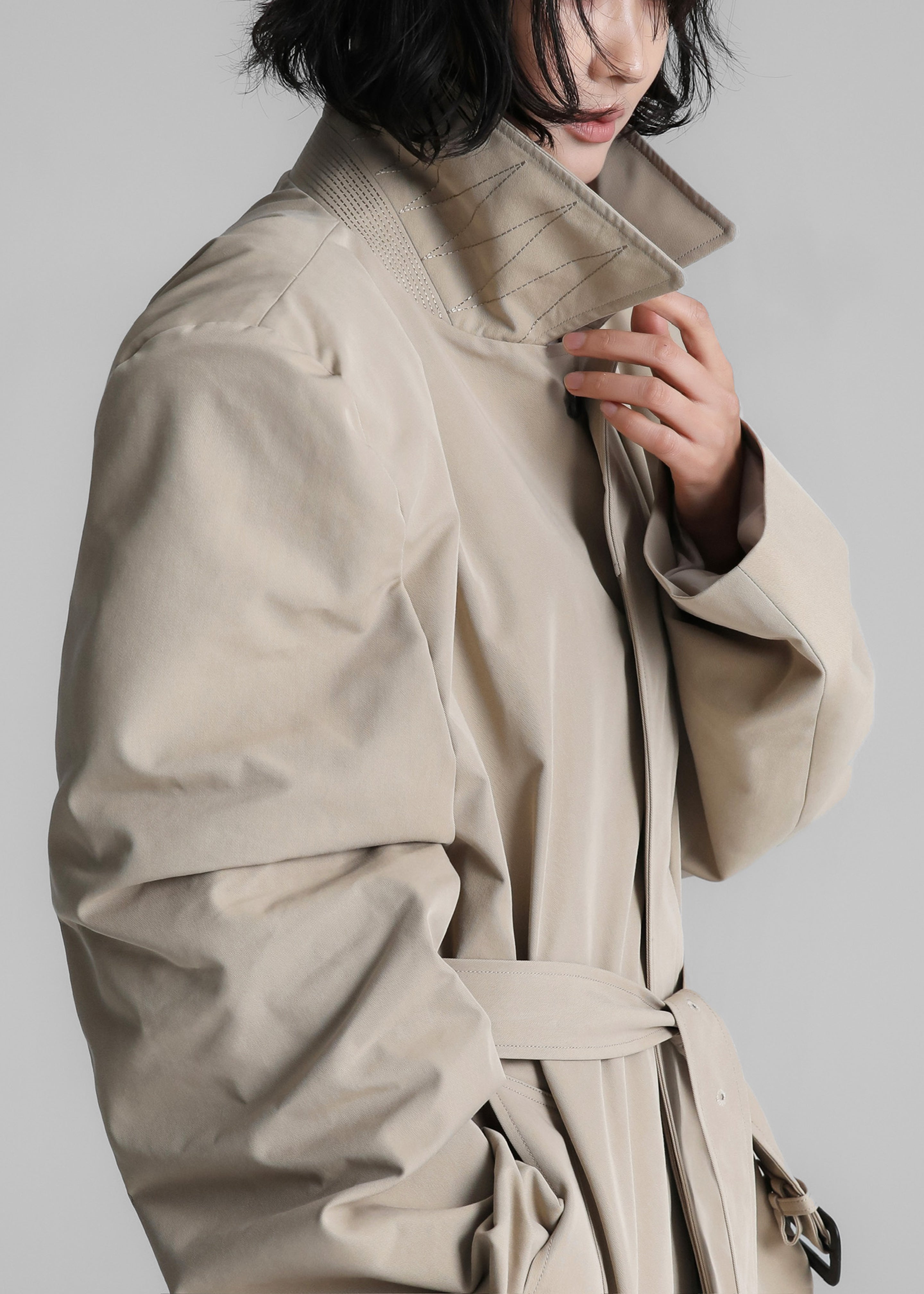 Emden Padded Overcoat - Beige - 15