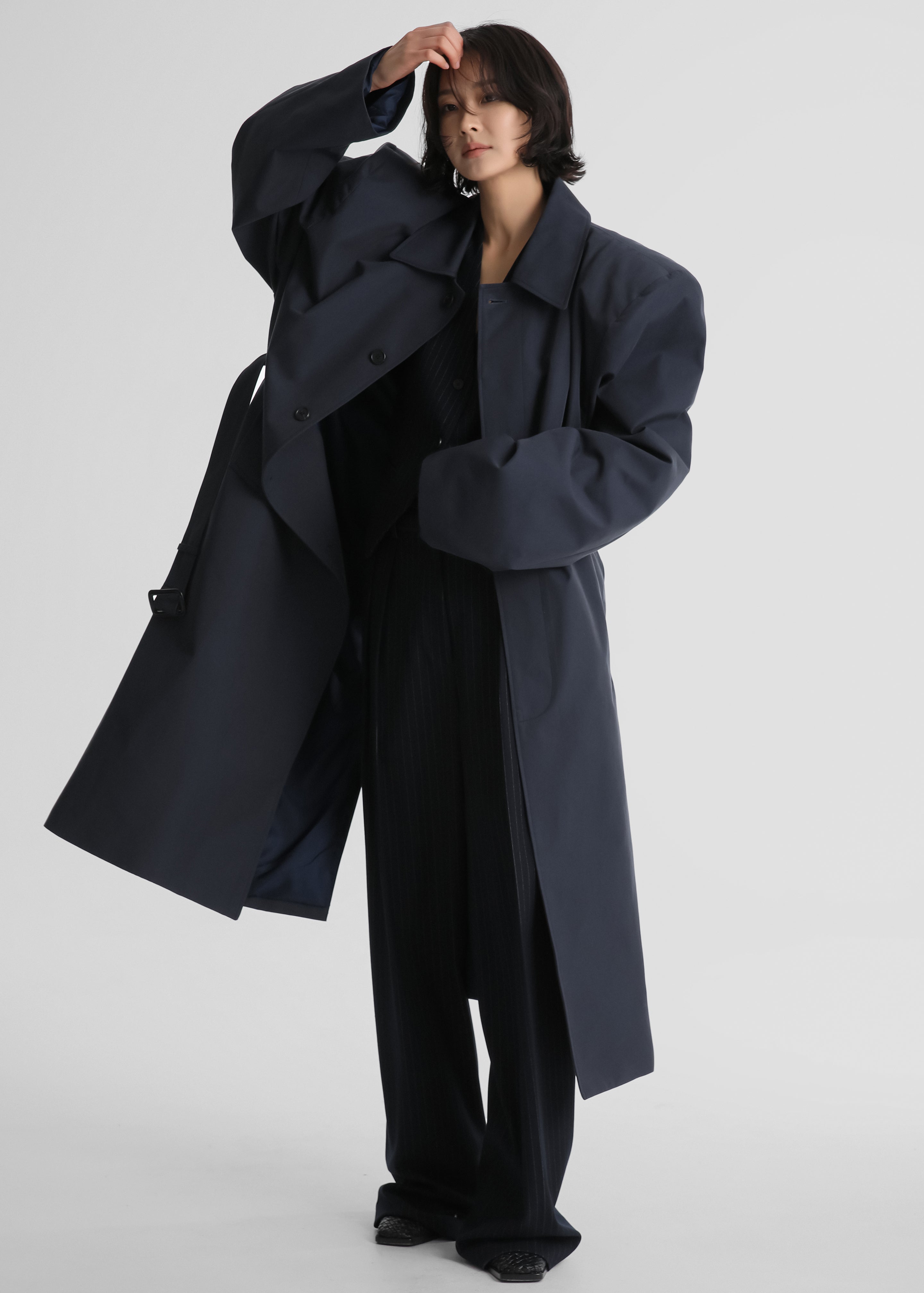 Emden Padded Overcoat - Navy - 15