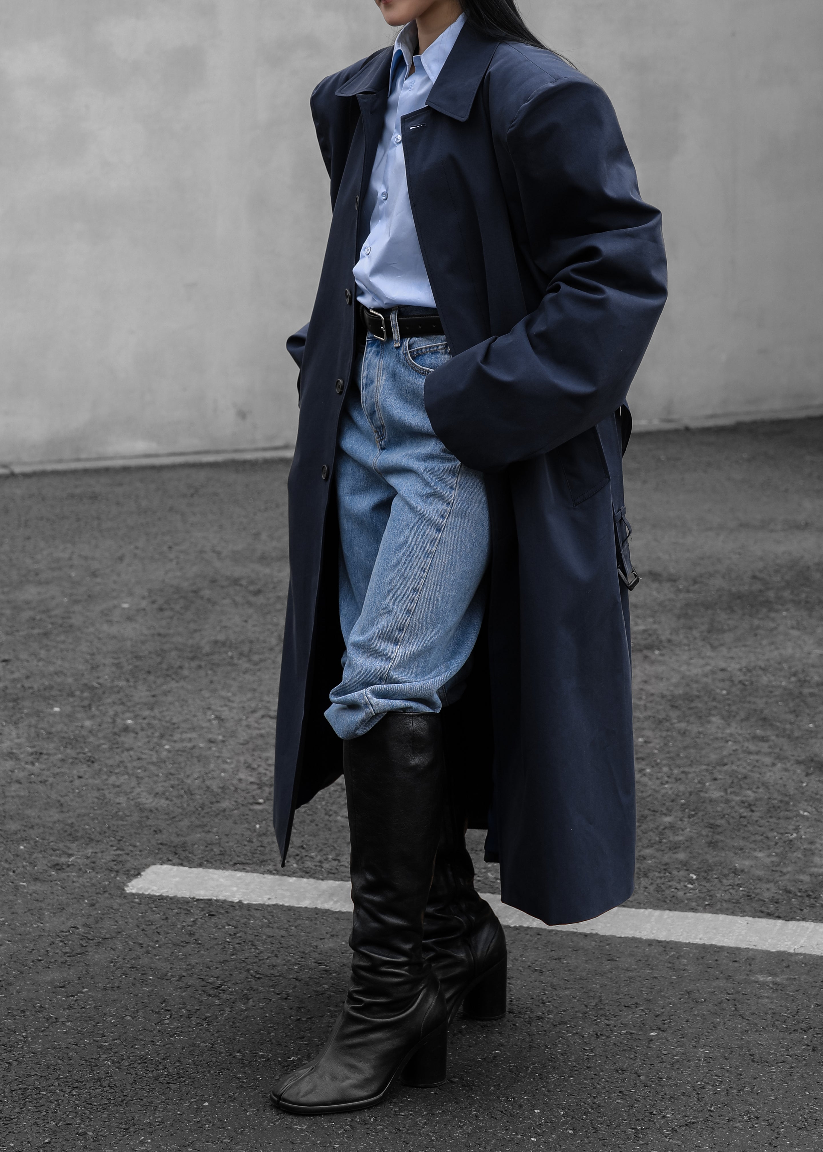 Emden Padded Overcoat - Navy - 14