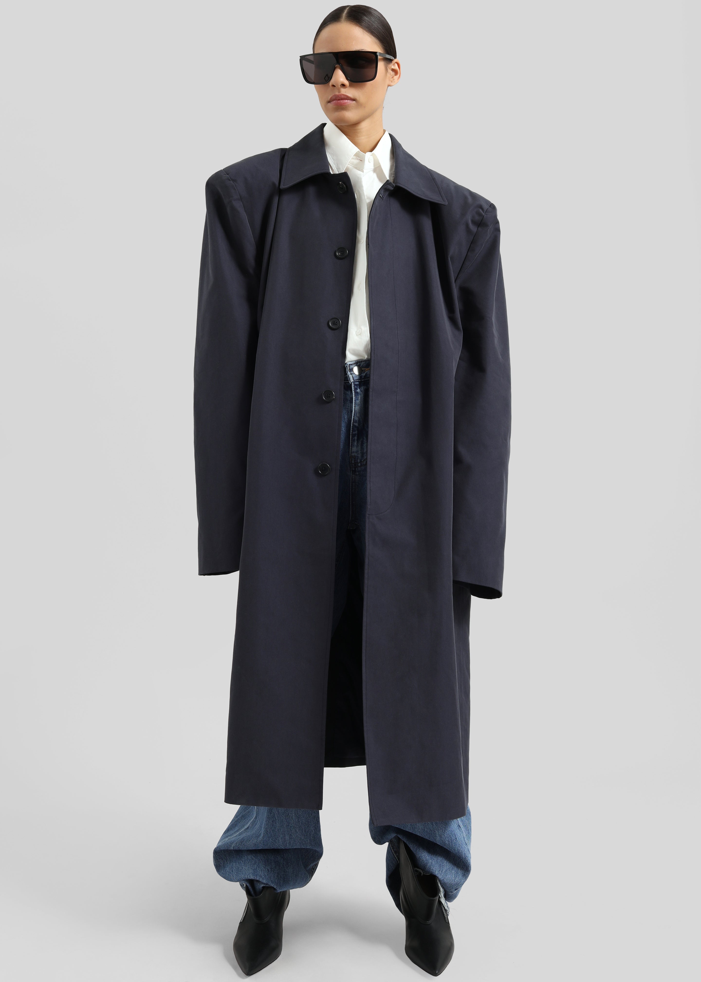Emden Padded Overcoat - Navy - 6