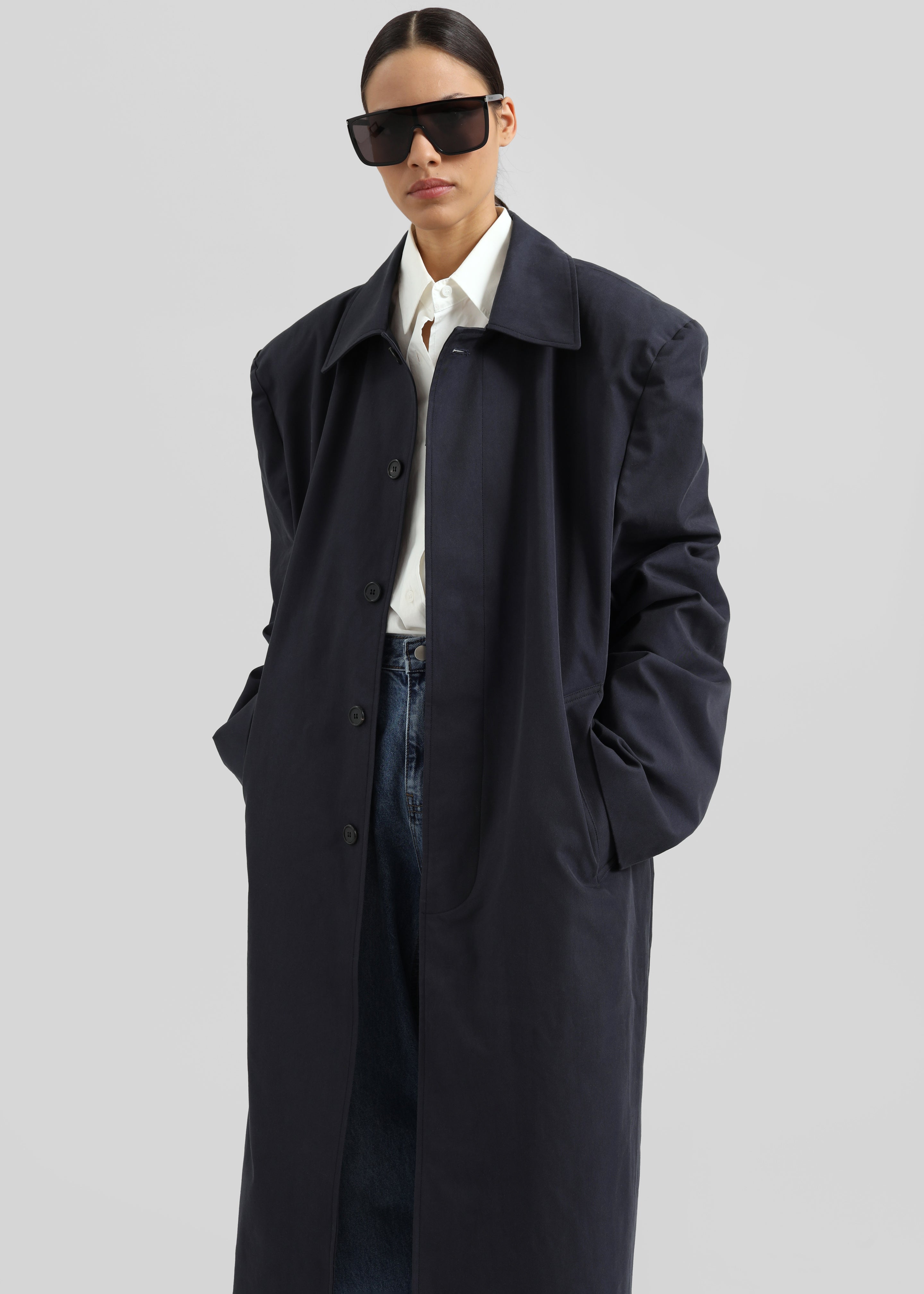 Emden Padded Overcoat - Navy - 8