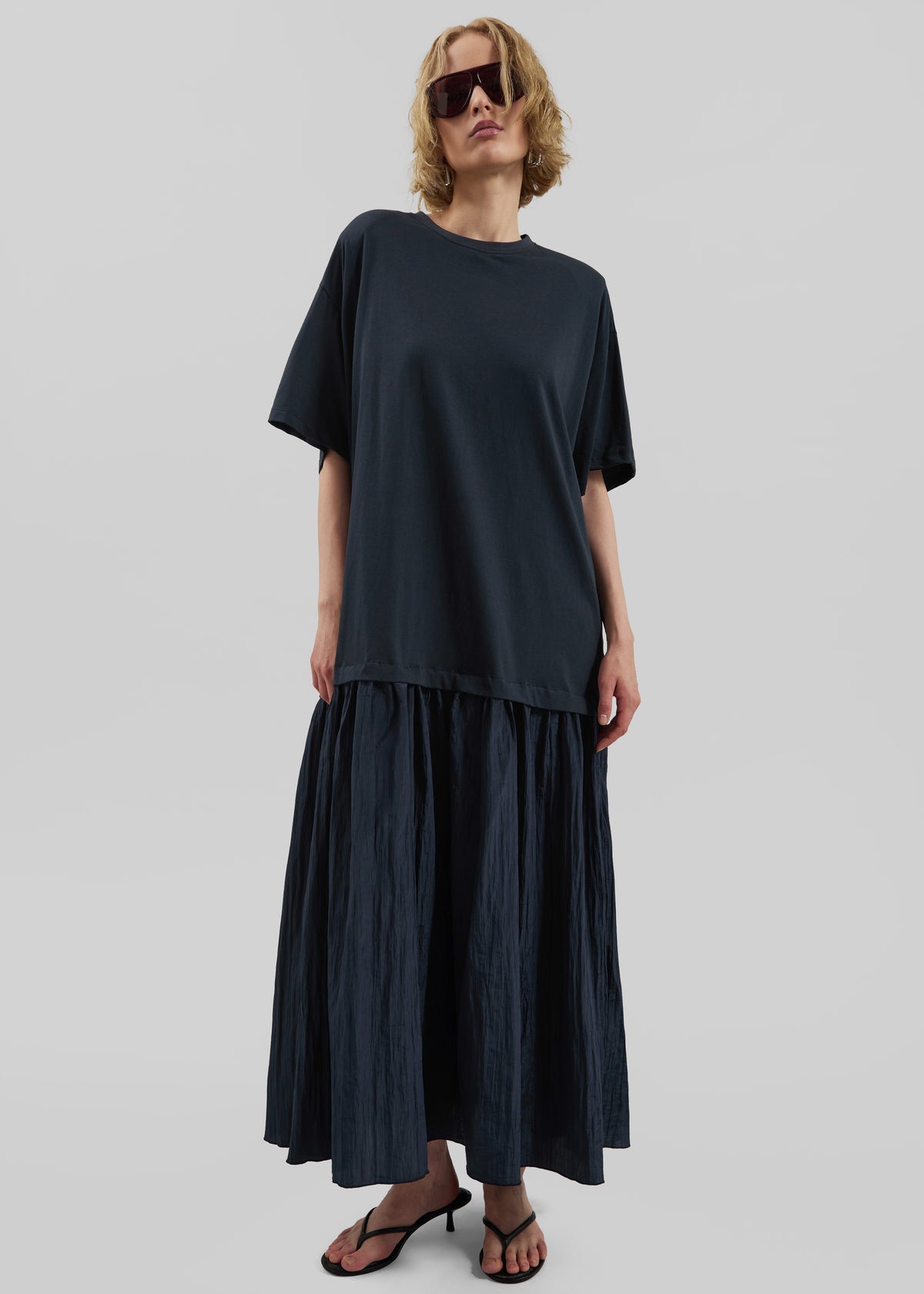 Endell Drop-Waist T-Shirt Dress - Navy - 6