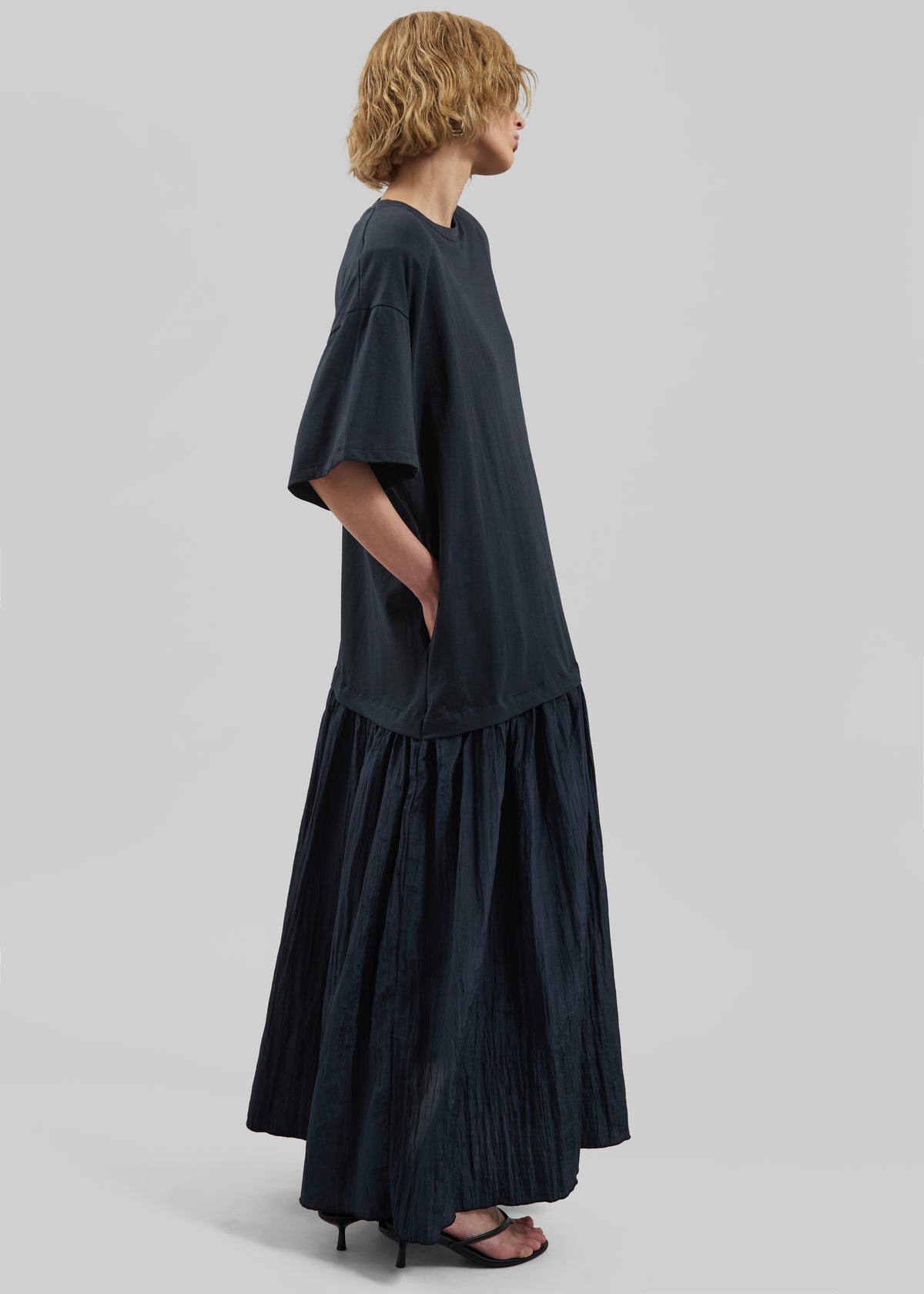 Endell Drop-Waist T-Shirt Dress - Navy - 7
