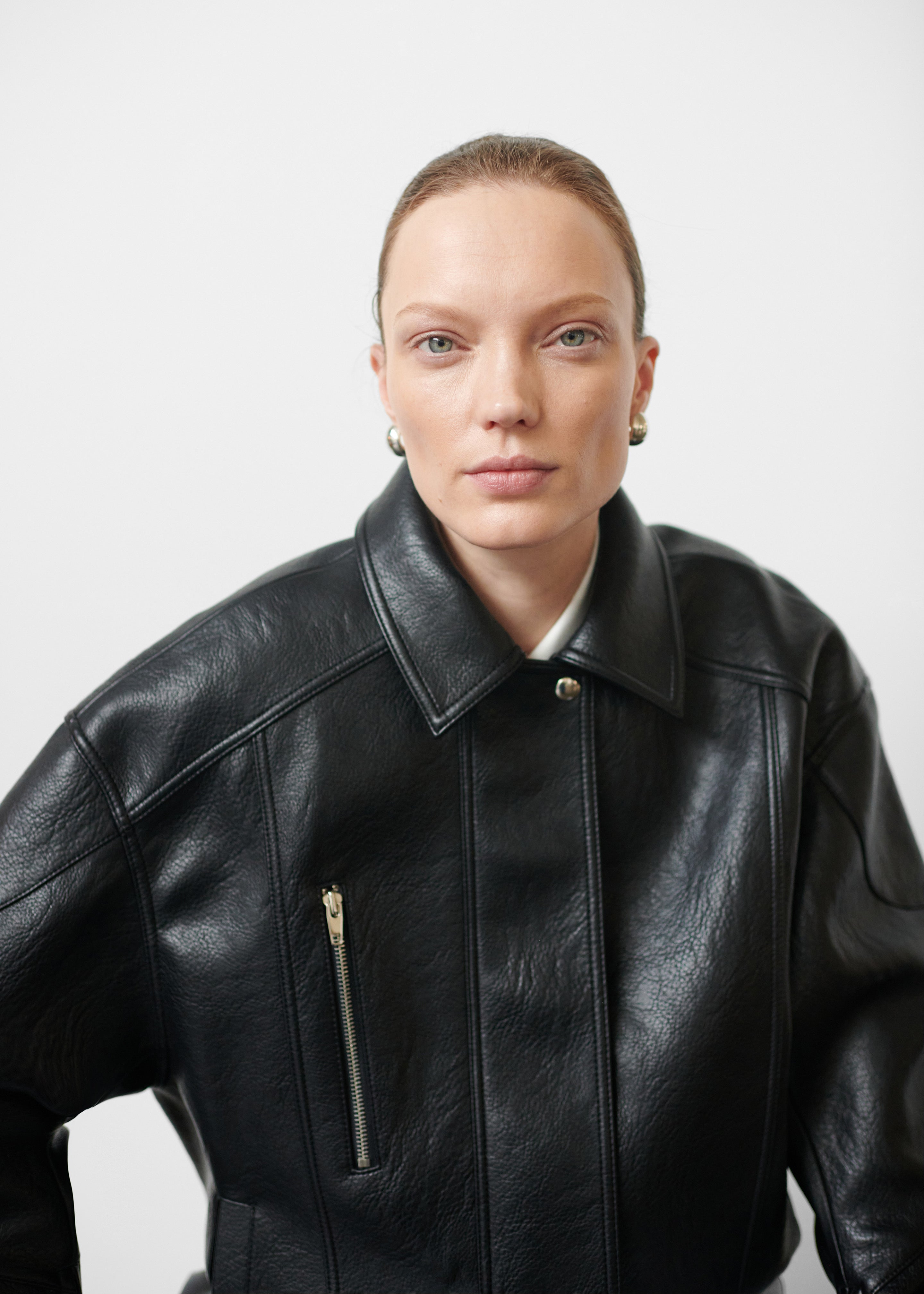 Enora Faux Leather Jacket - Black - 9