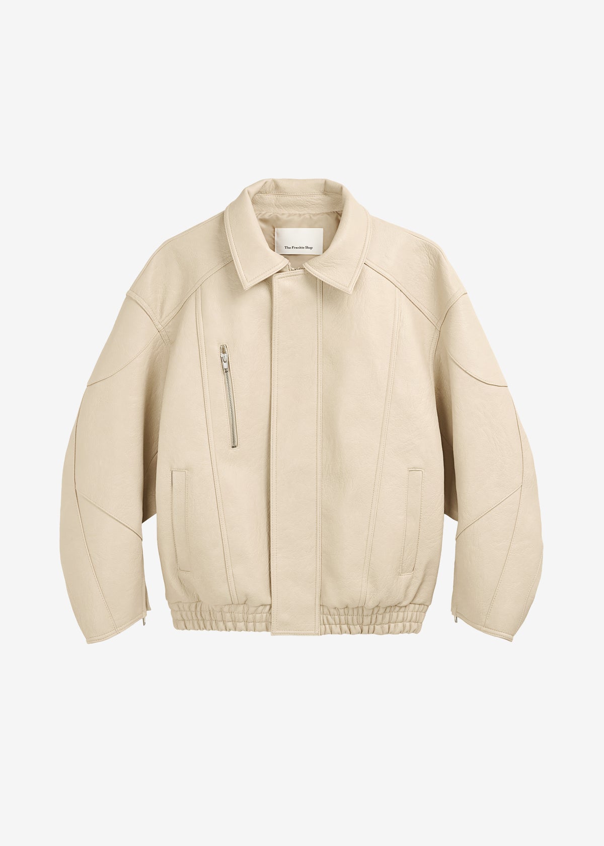 Enora Faux Leather Jacket - Cream - 7
