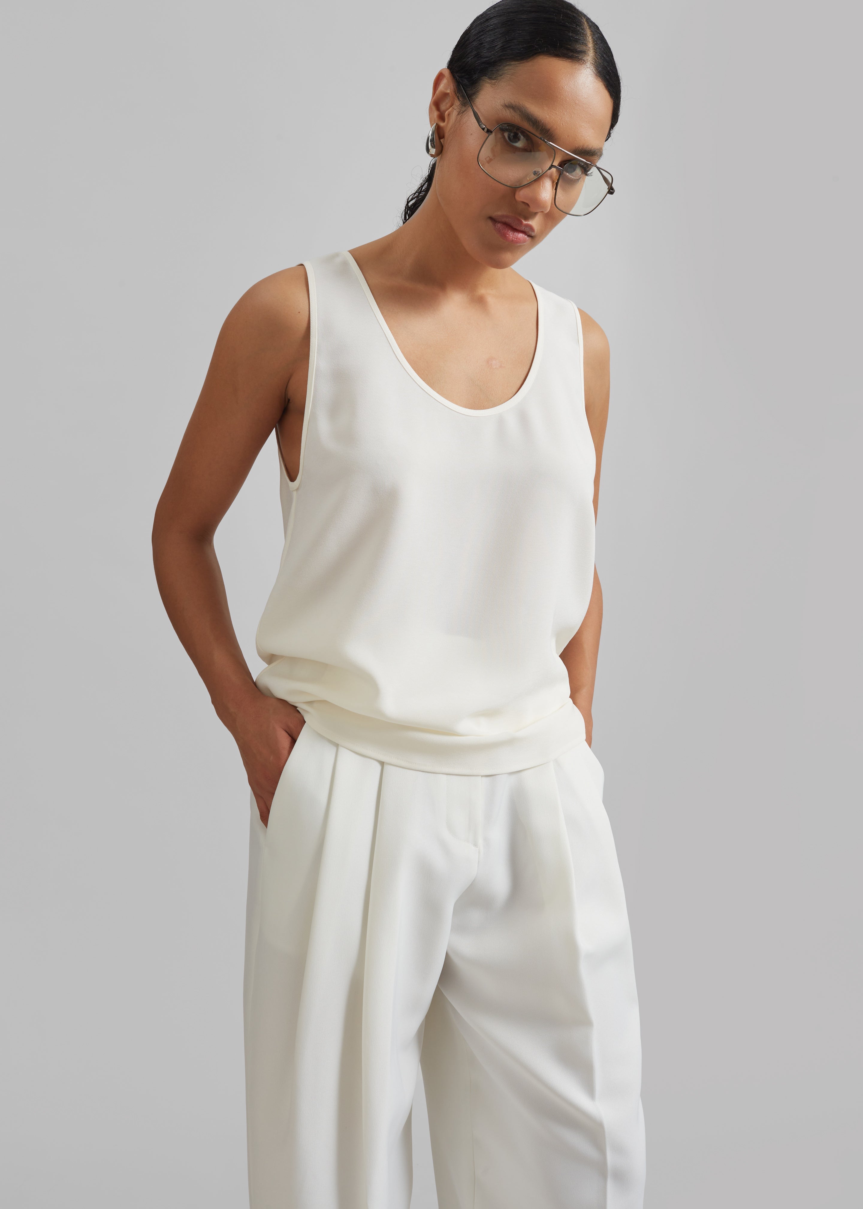 Esten Tank Top - Ivory - 1