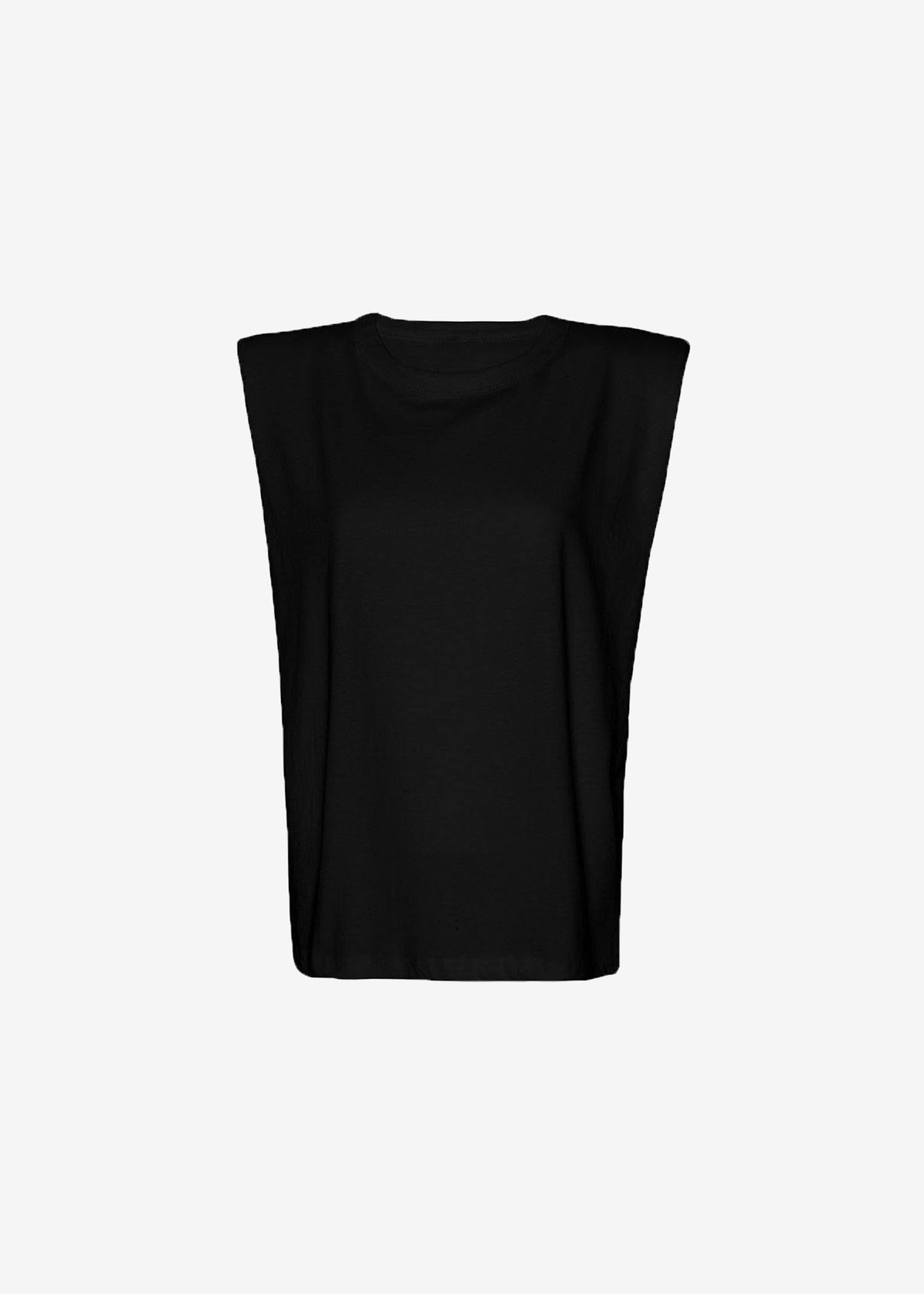 Eva Padded Shoulder Muscle T-Shirt - Black - 11